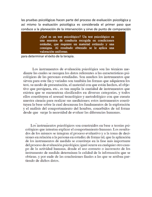 Apuntes PARA Capacitacion Tipos de test psicológicos Tipos de test psicológicos sus funciones