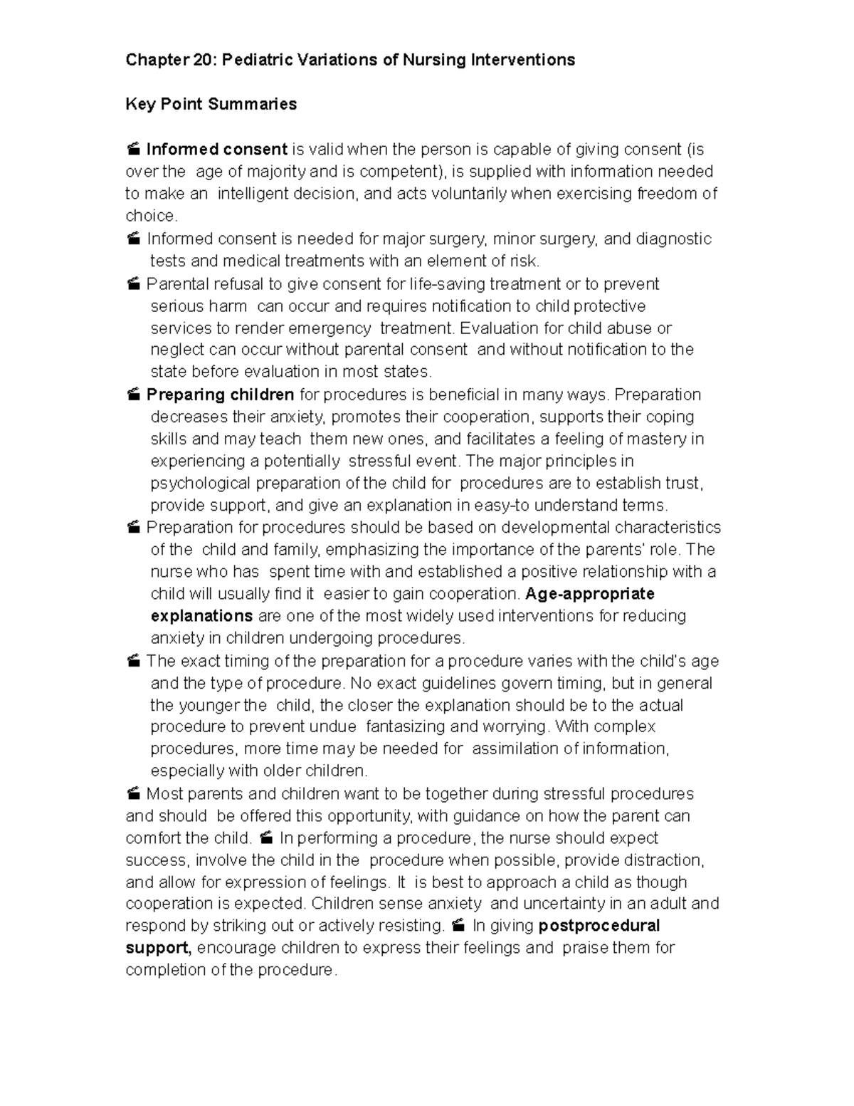 Chapter 20 Pediatric Variations Of Nursing Interventions - Chapter 20 ...