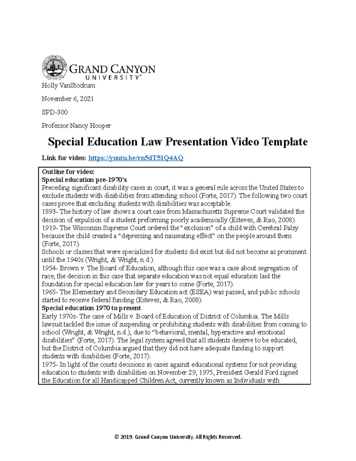 special education law presentation video template