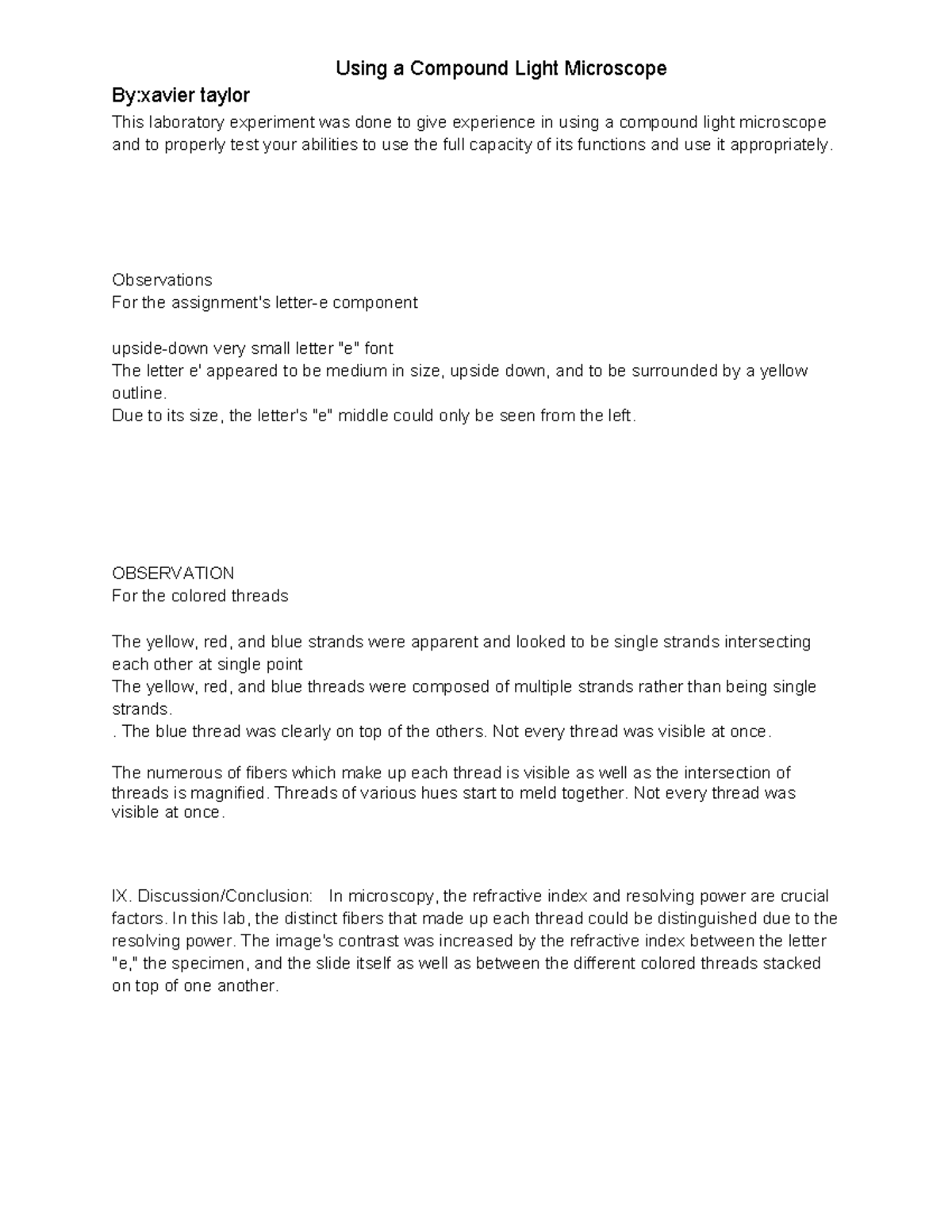 Compound Light Microscope - Using a Compound Light Microscope By:xavier ...