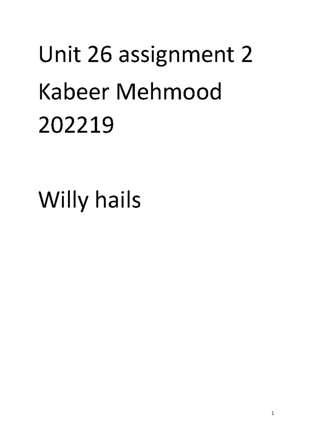 Unit 26 assignment 2 - Knowledge of engineering - Unit 26 assignment 2 ...