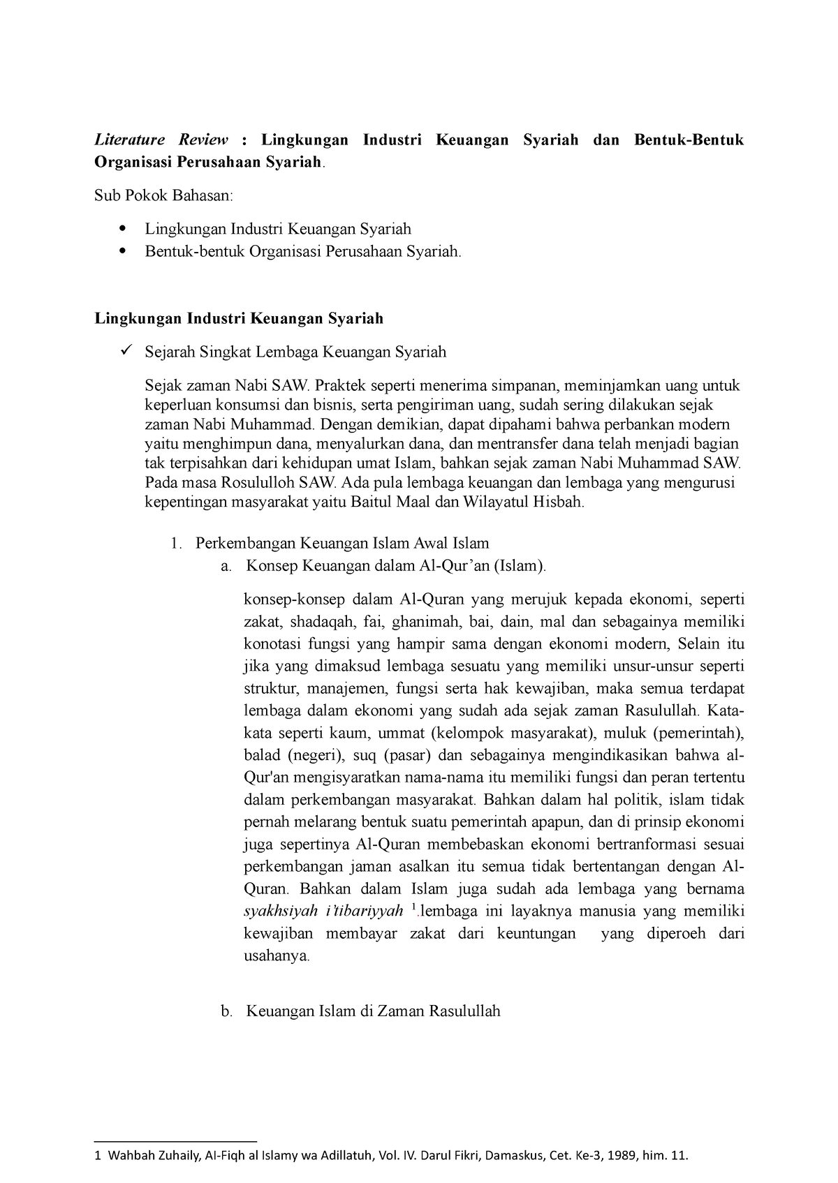 MKI Kelas B Tugas Ke-1 El Zaidan Azhari - Literature Review ...