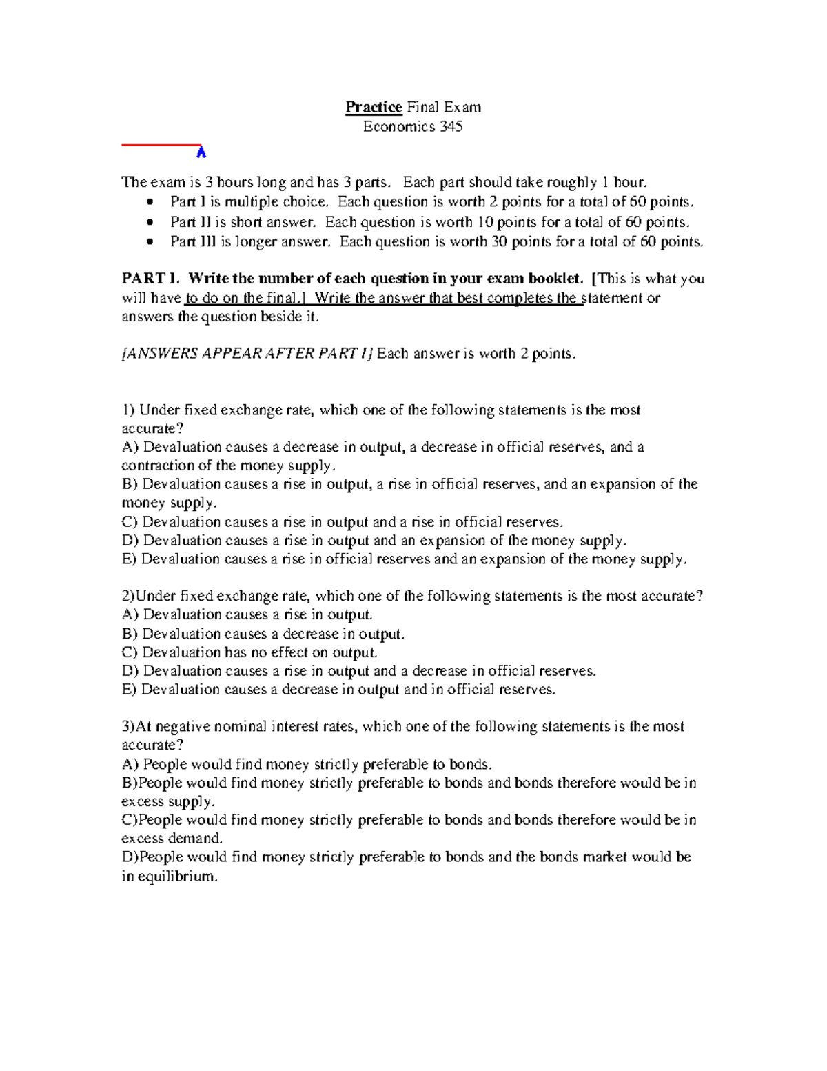 Fem MCQ with answers - multiple choice question - Practice Final Exam ...