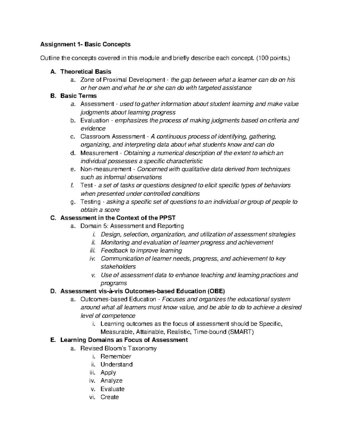 Assignment 1 - AIL - For unit earners - Assignment 1- Basic Concepts ...