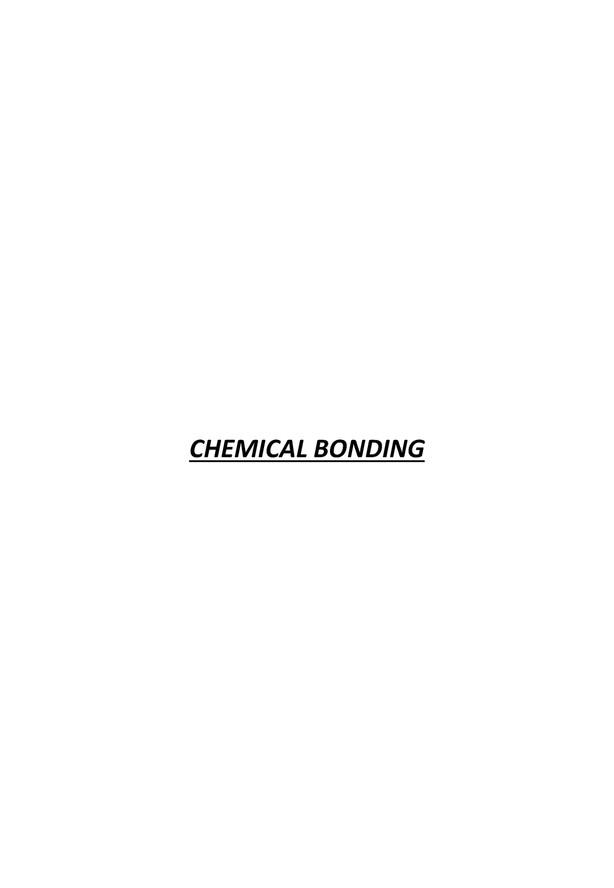 3. Chemical Bonding - For O Level Recap - CHEMICAL BONDING PART 1 ...