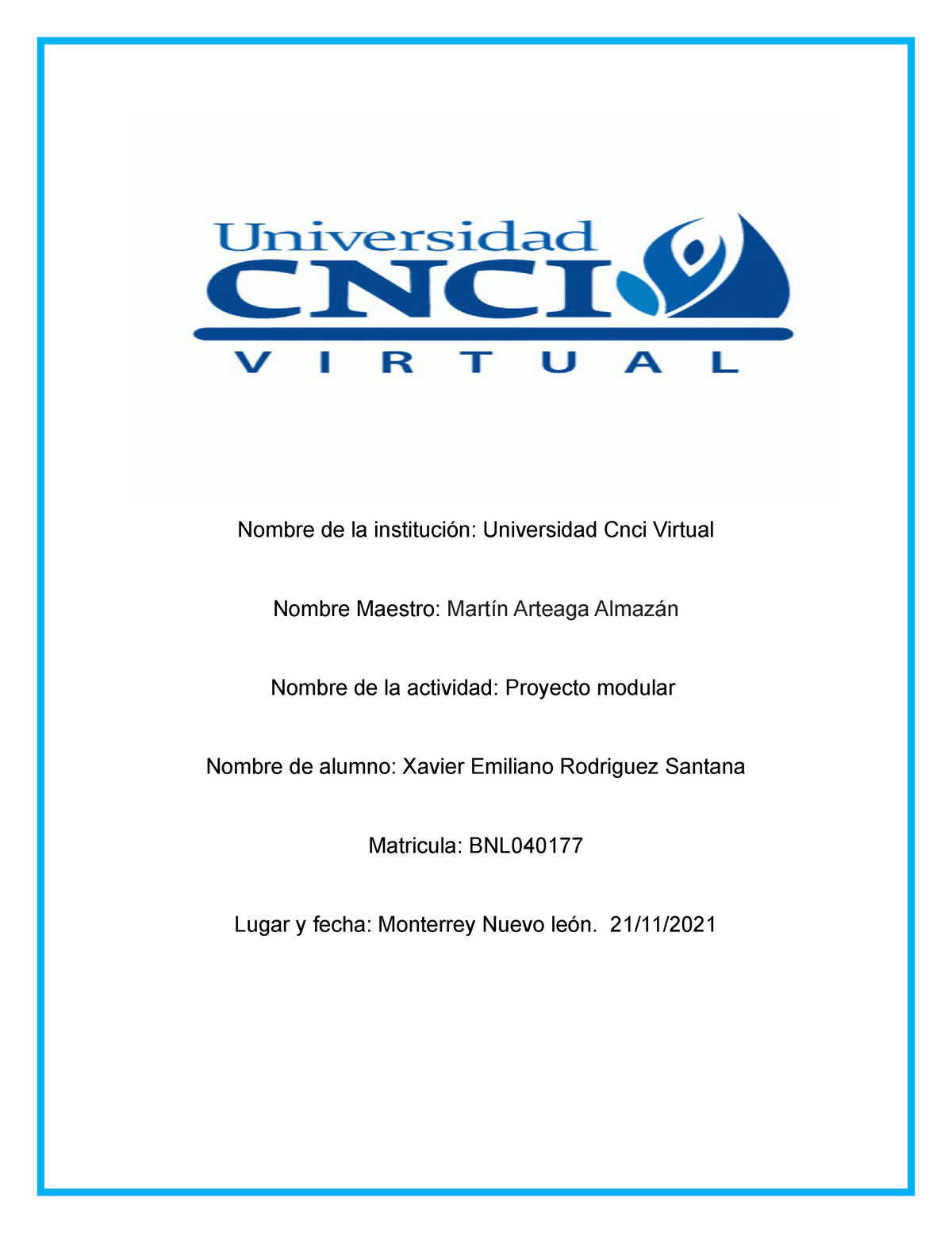 Proyecto Modular Probabilidad Y Estadistica - Nombre De La Institución ...