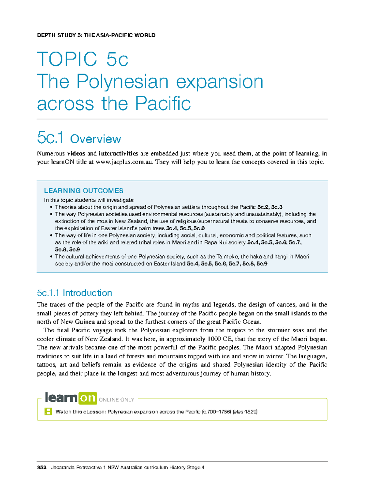 C05c The Polynesian Expansion Across The Pacific - DEPTH STUDY 5: THE ...