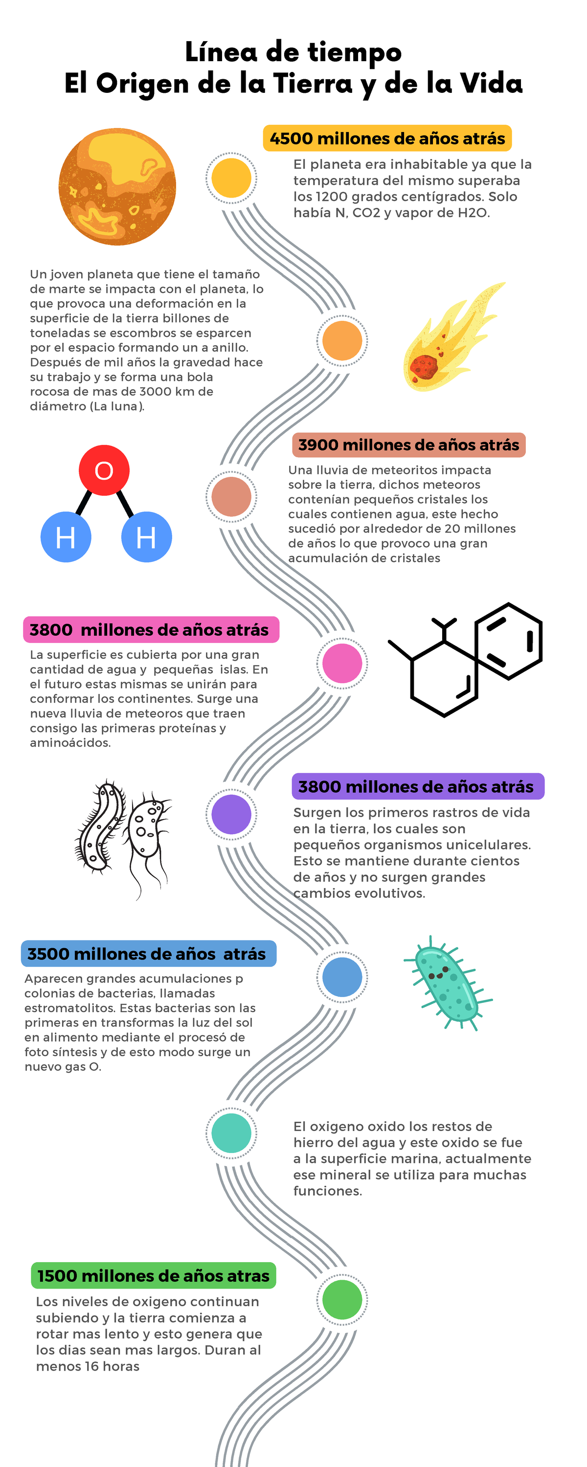 Linea Del Tiempo Origen De La Vida - Image to u
