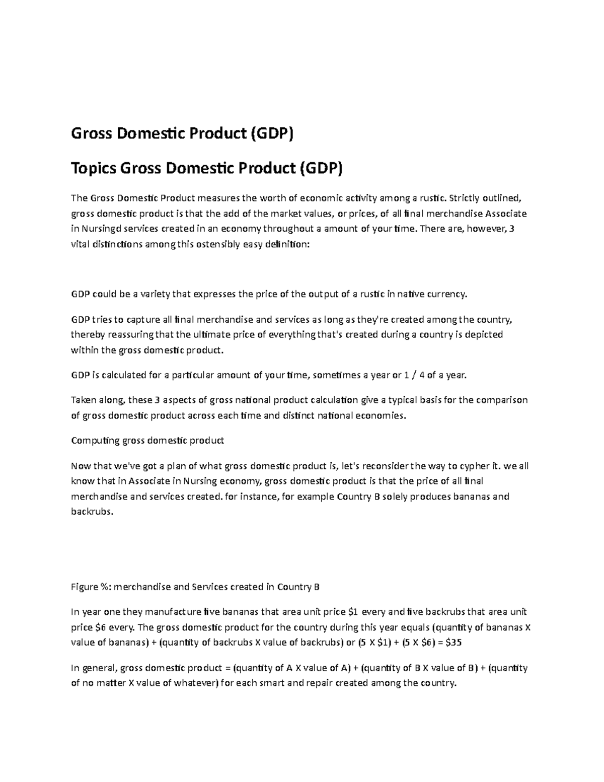 Gross Domestic Product (GDP)Topics Gross Domestic Product (GDP ...