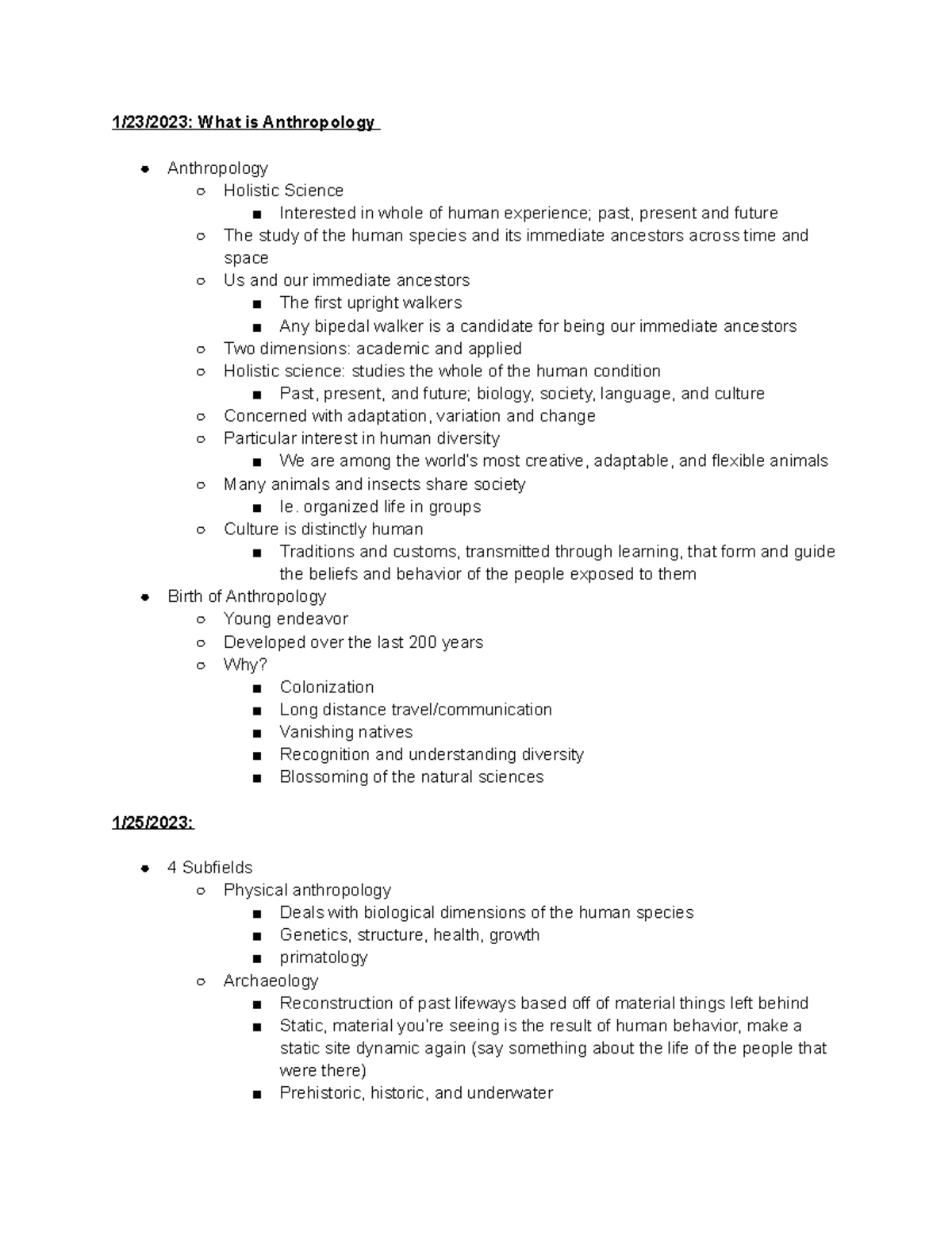 ANTH 1006 Week 2 - Kevin Mcbride - 1/23/2023: What is Anthropology ...