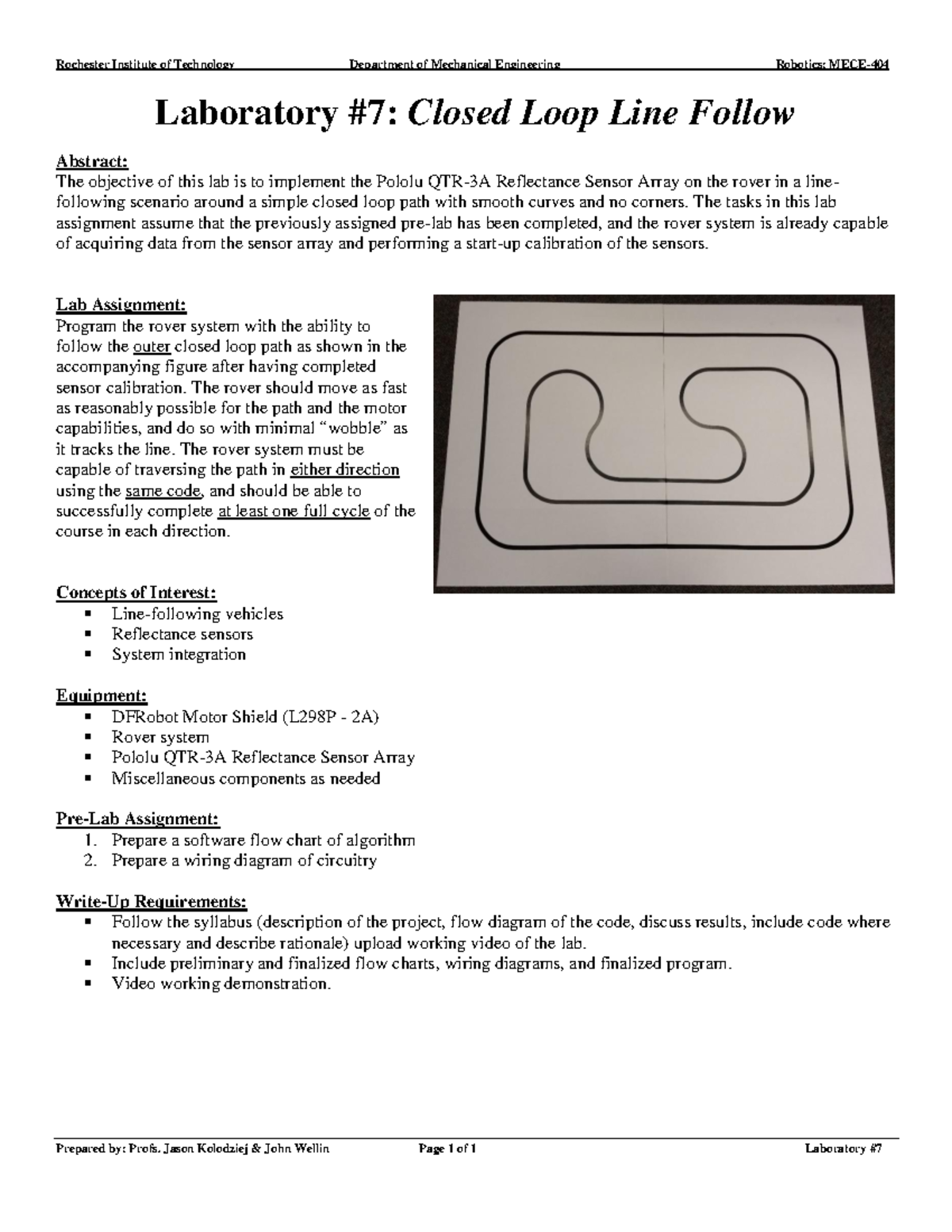Lab 7 Closed Loop Line Follow - Rochester Institute of Technology ...