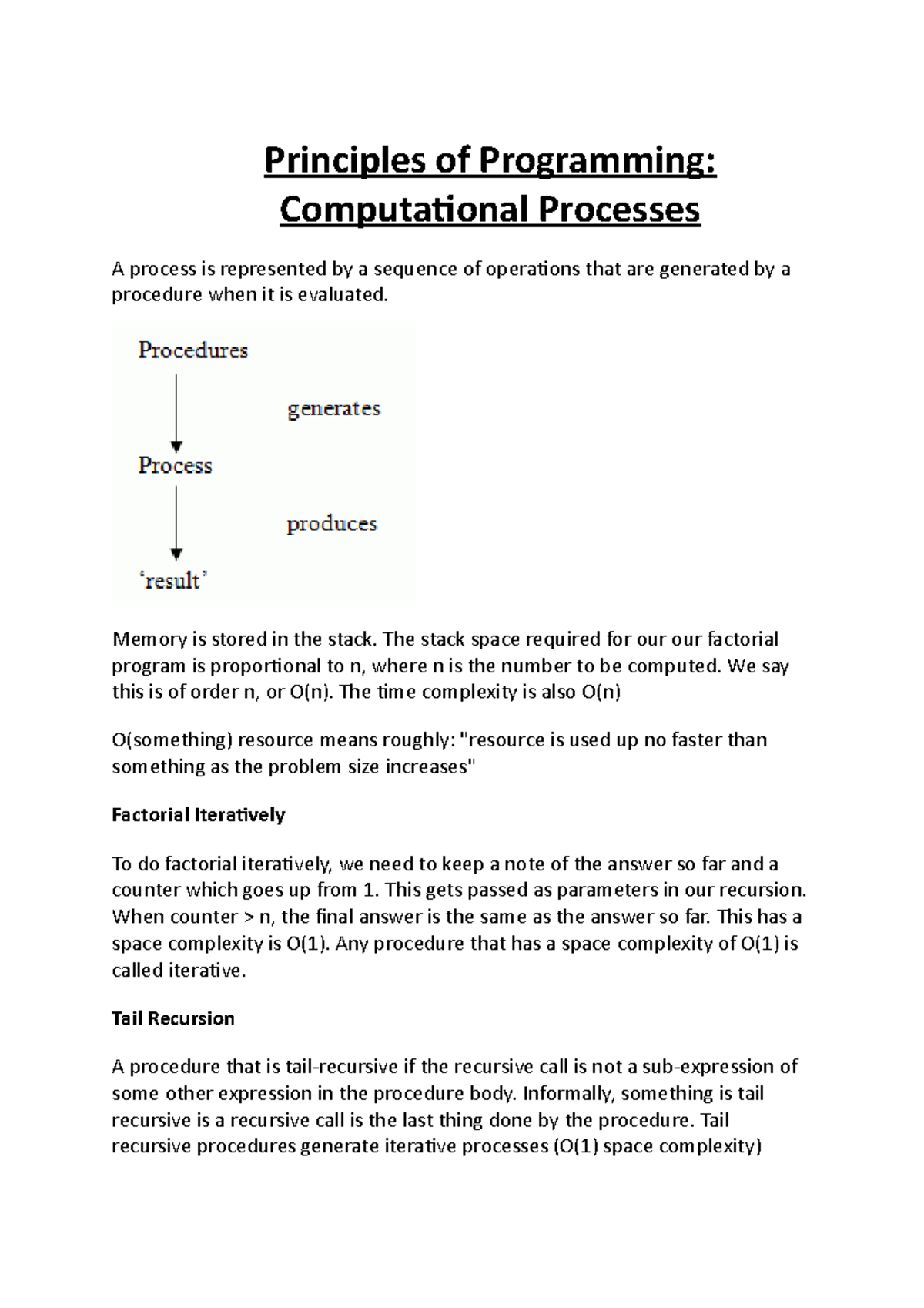 Principles of Programming- Computational Processes - Principles of ...