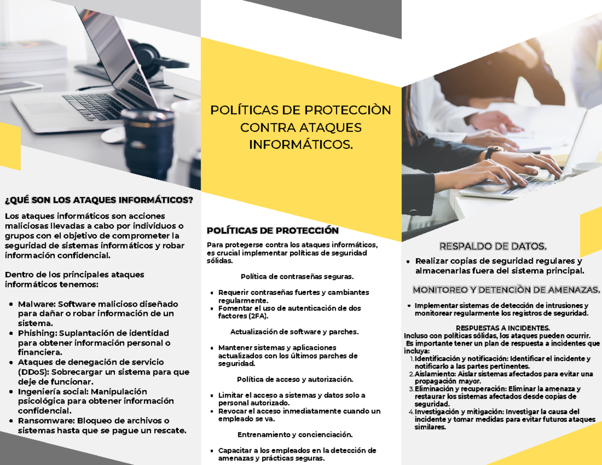 Folleto Brochure Seguridad Informatica - Malware: Software malicioso ...
