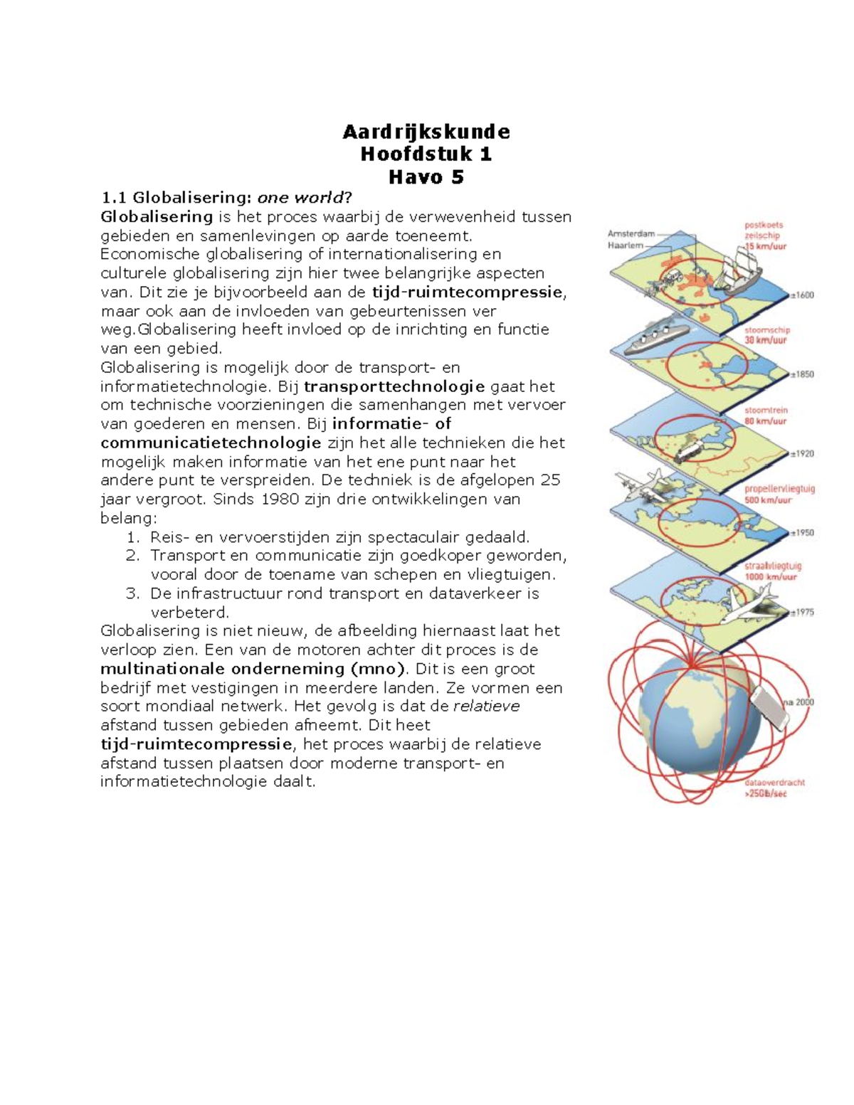 Aardrijkskunde Hoofdstuk 1 - Havo 5 - Economische Globalisering Of ...