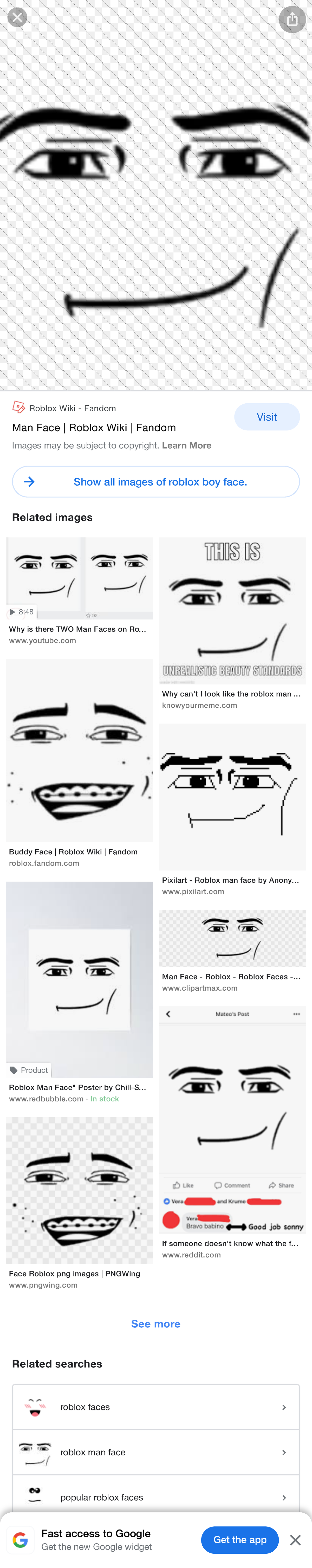 Roblox Man Face: Image Gallery (List View)