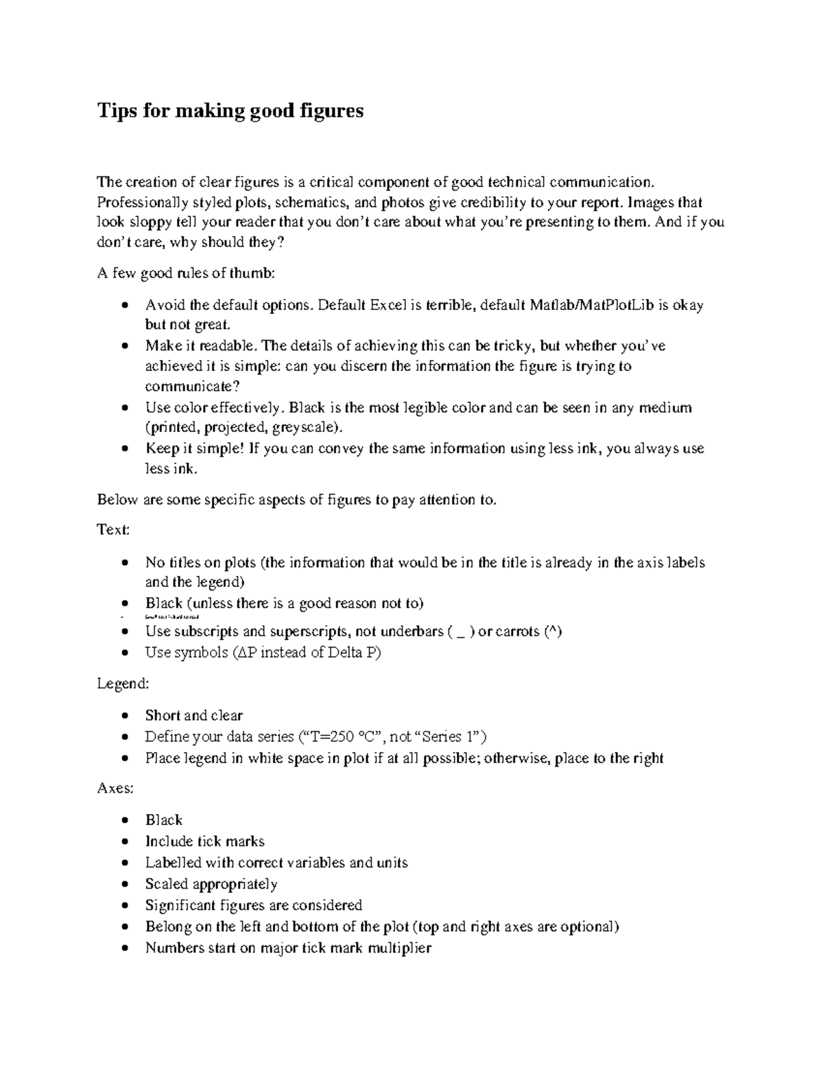 Tips for good figures - COmputer Programming assignment notes - Tips ...