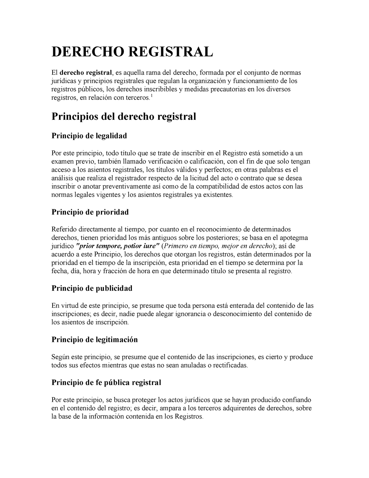 Derecho Registral Conceptos Registros Y Notarias Derecho Registral El Derecho Registral Es 1408