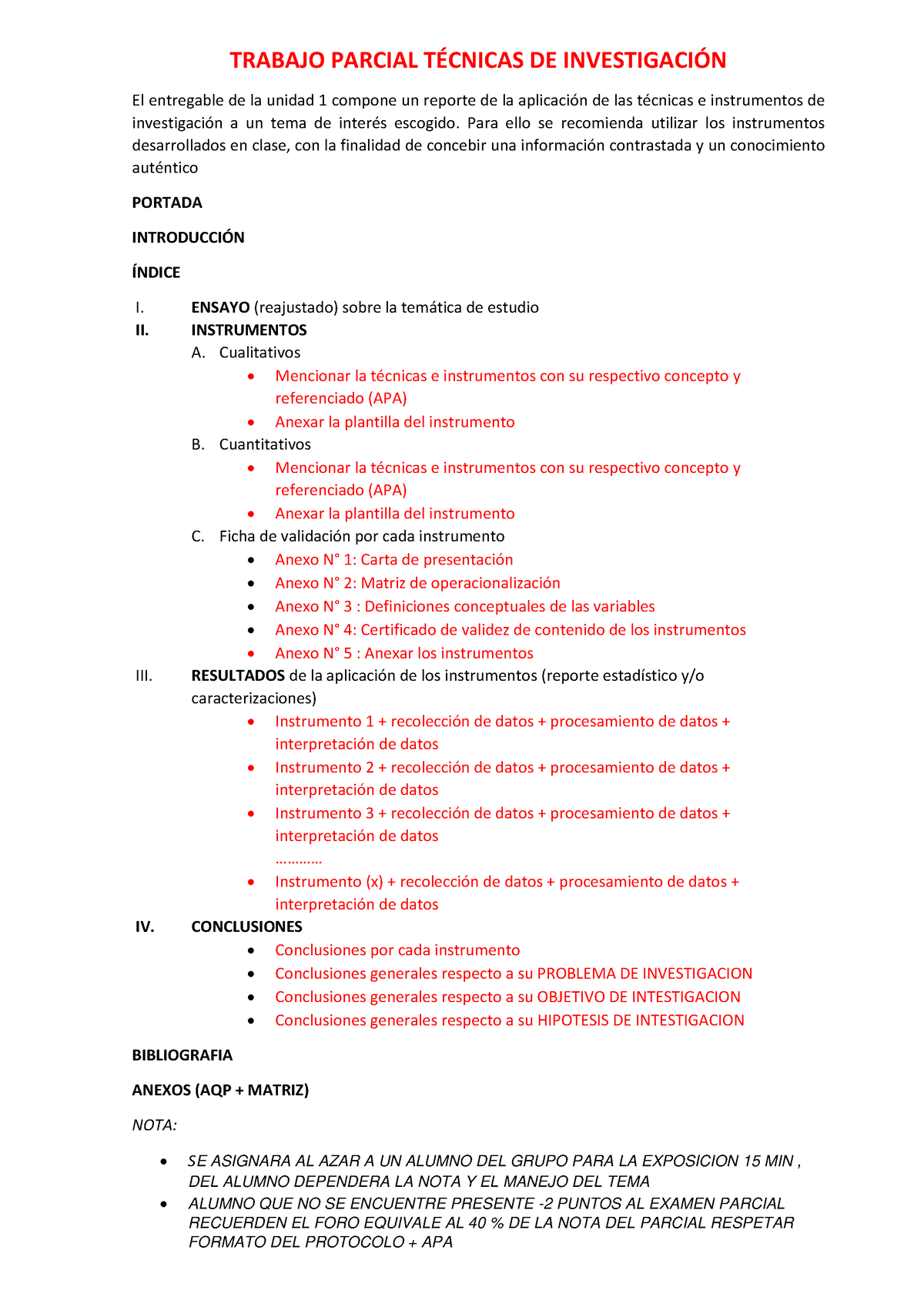 Trabajo Parcial Técnicas DE Investigación - TRABAJO PARCIAL T.. DE ...