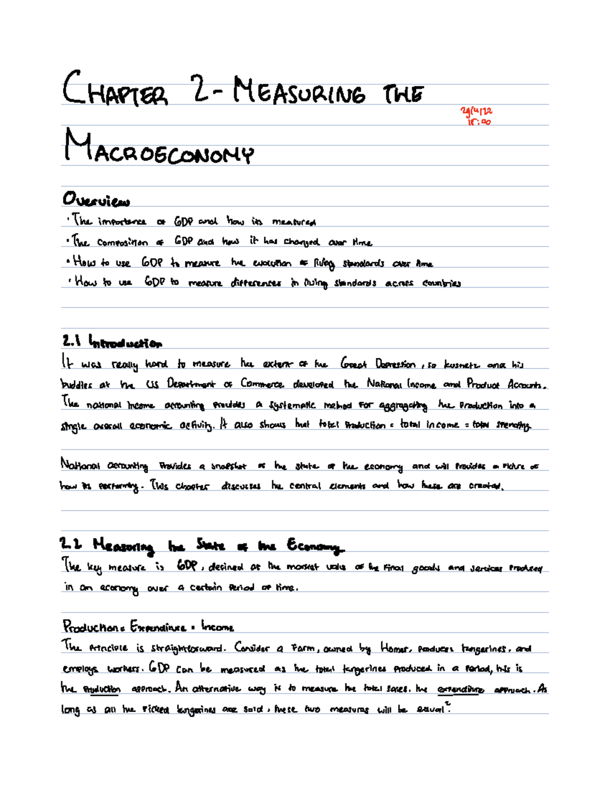 Chapter 2 - Measuring The Macroeconomy - CHAPTER Z MEASURING THE ...