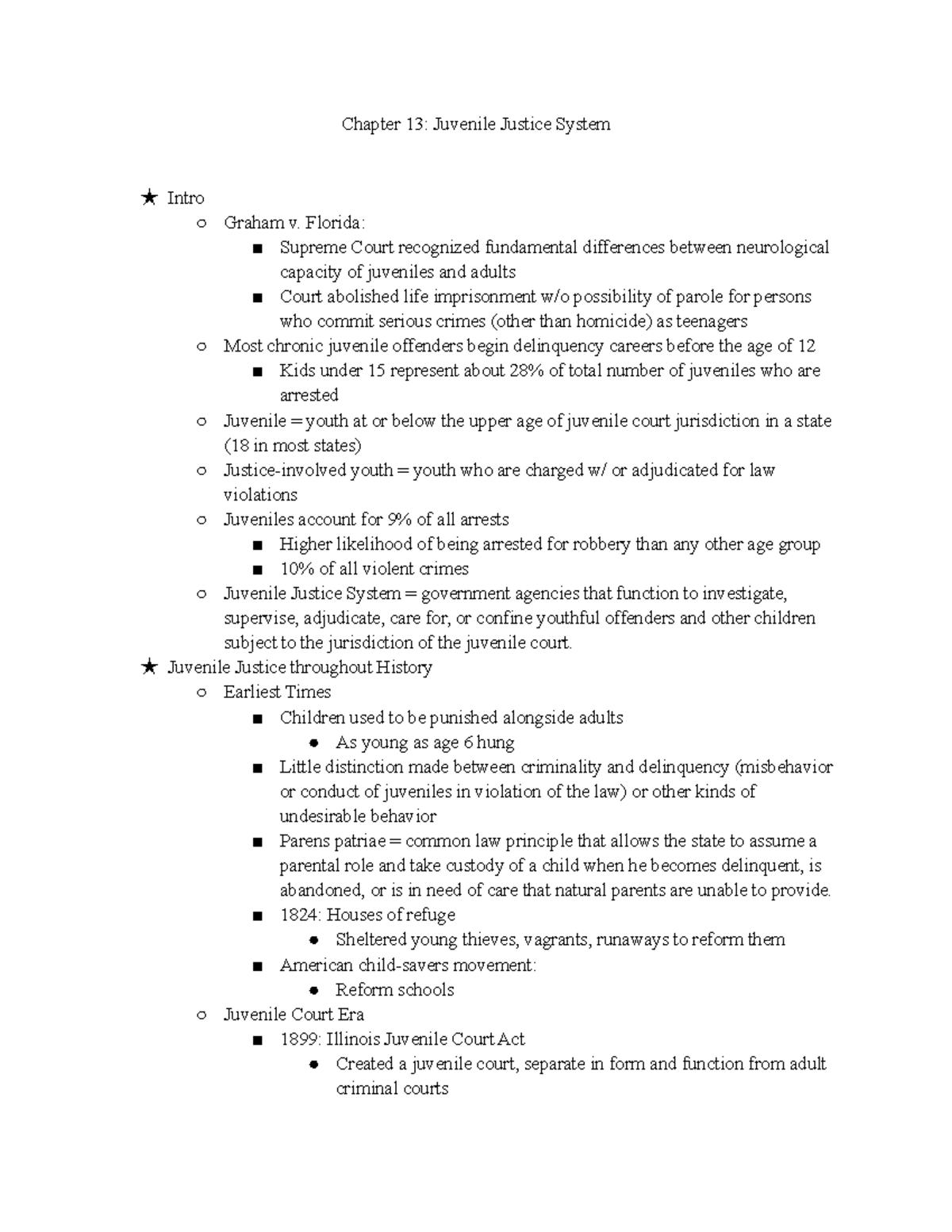 CJ Chapter 13 - Richard Los - Chapter 13: Juvenile Justice System ...