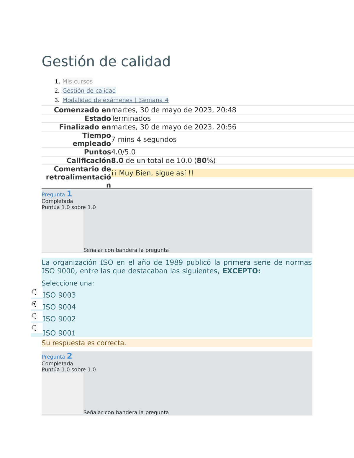 Gestión De Calidad SEM 4 - Gestión De Calidad Mis Cursos Gestión De ...