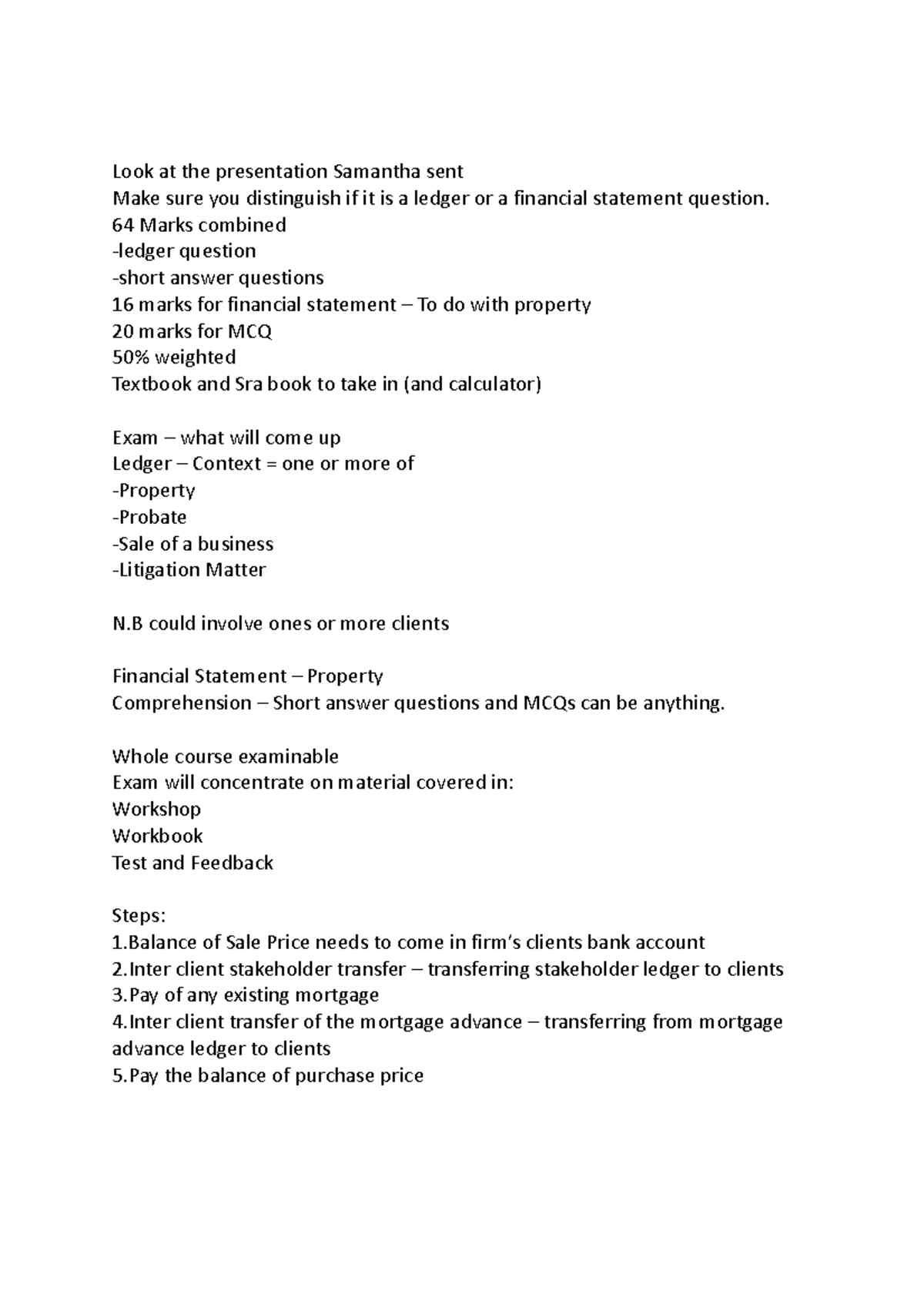Solicitor Accounts Exam Help Studocu