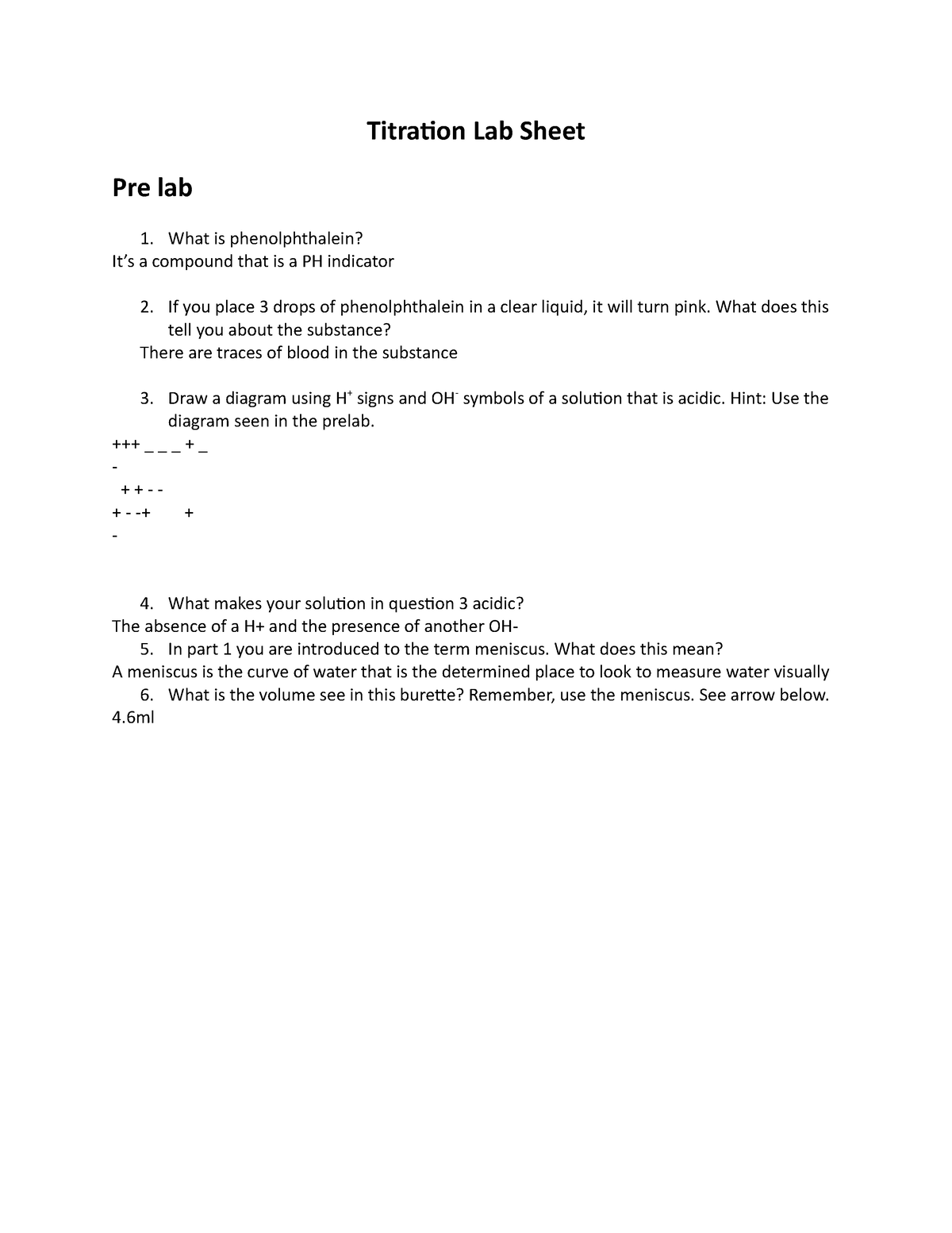 lab titration assignment reflect on the lab