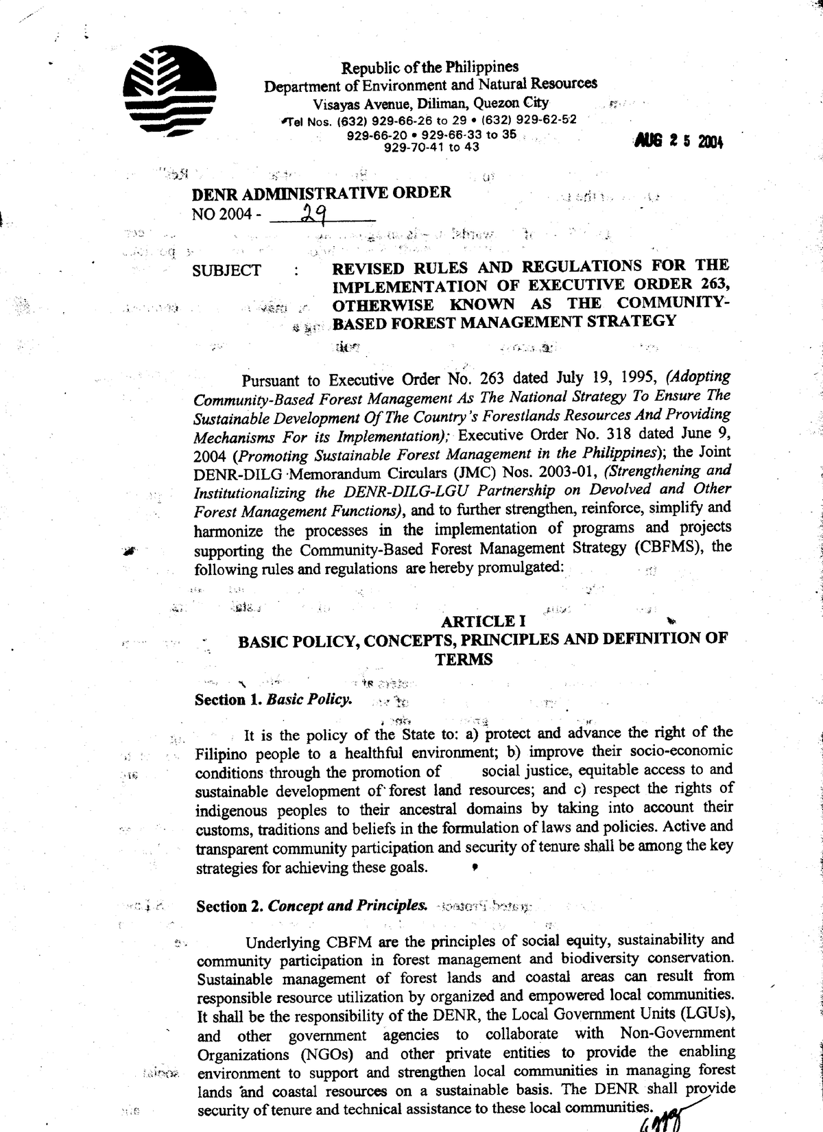 DAO DENR DENR Department Order Agrarian Law Studocu   Thumb 1200 1650 