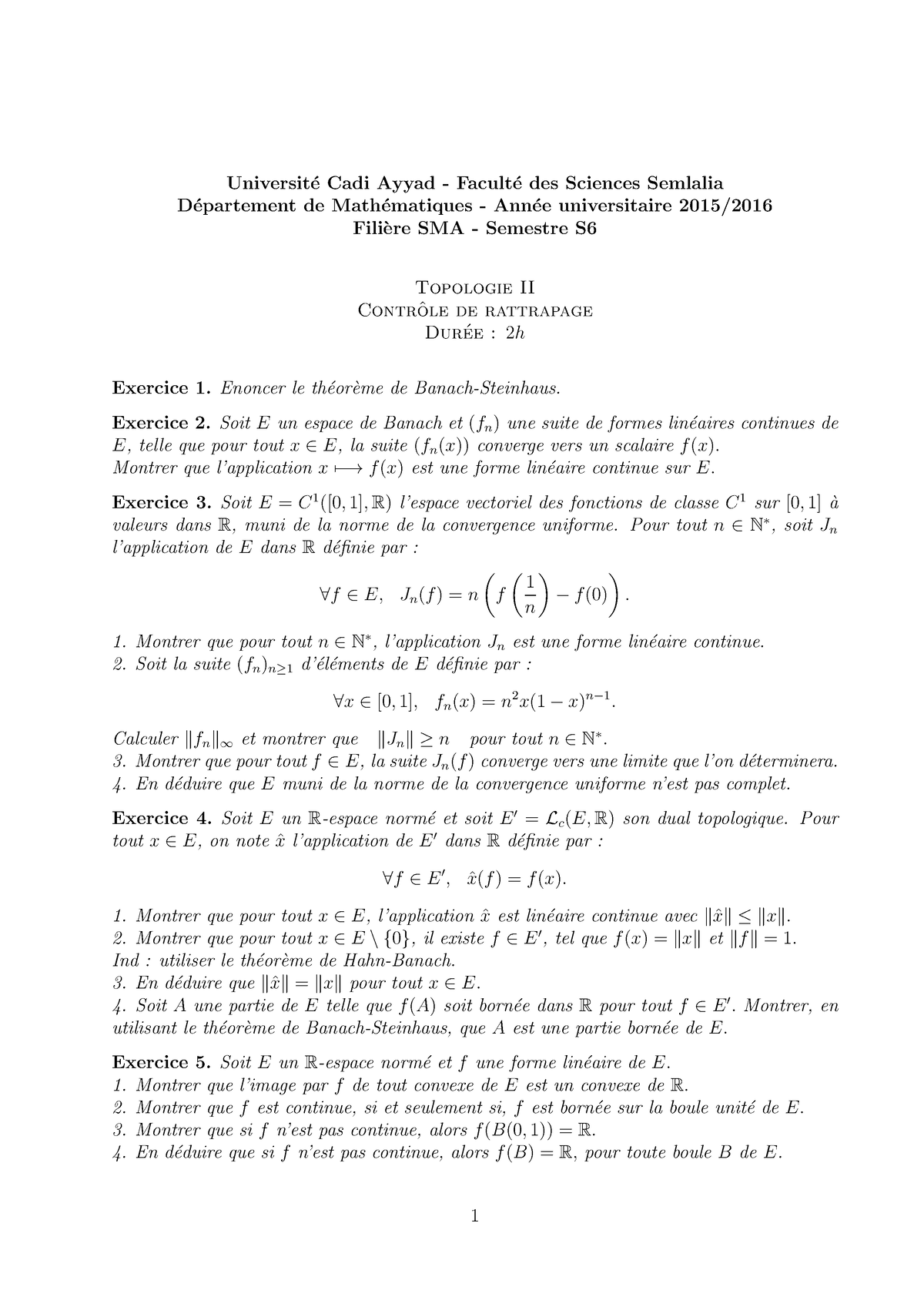 Corrigé.rattrap - Corrigé.rattrap - Universit ́e Cadi Ayyad - Facult ́e ...