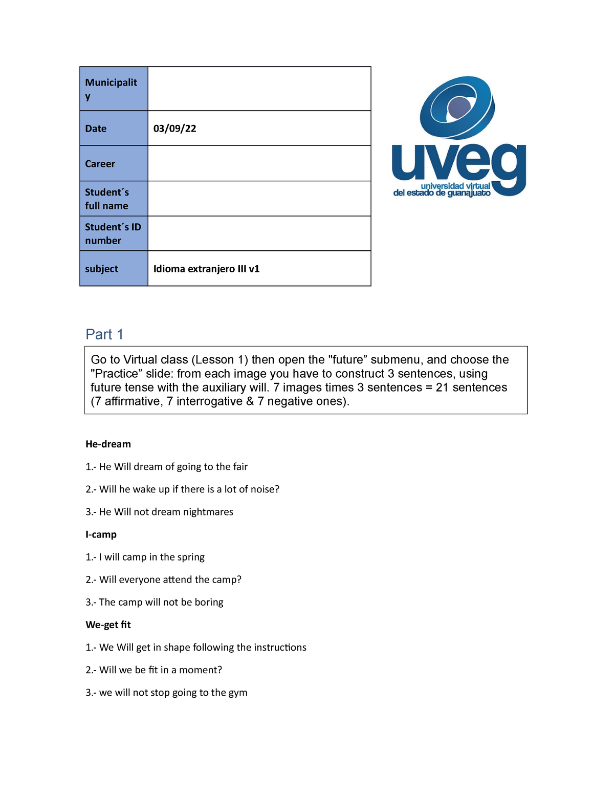 assignment 2 text file future events uveg