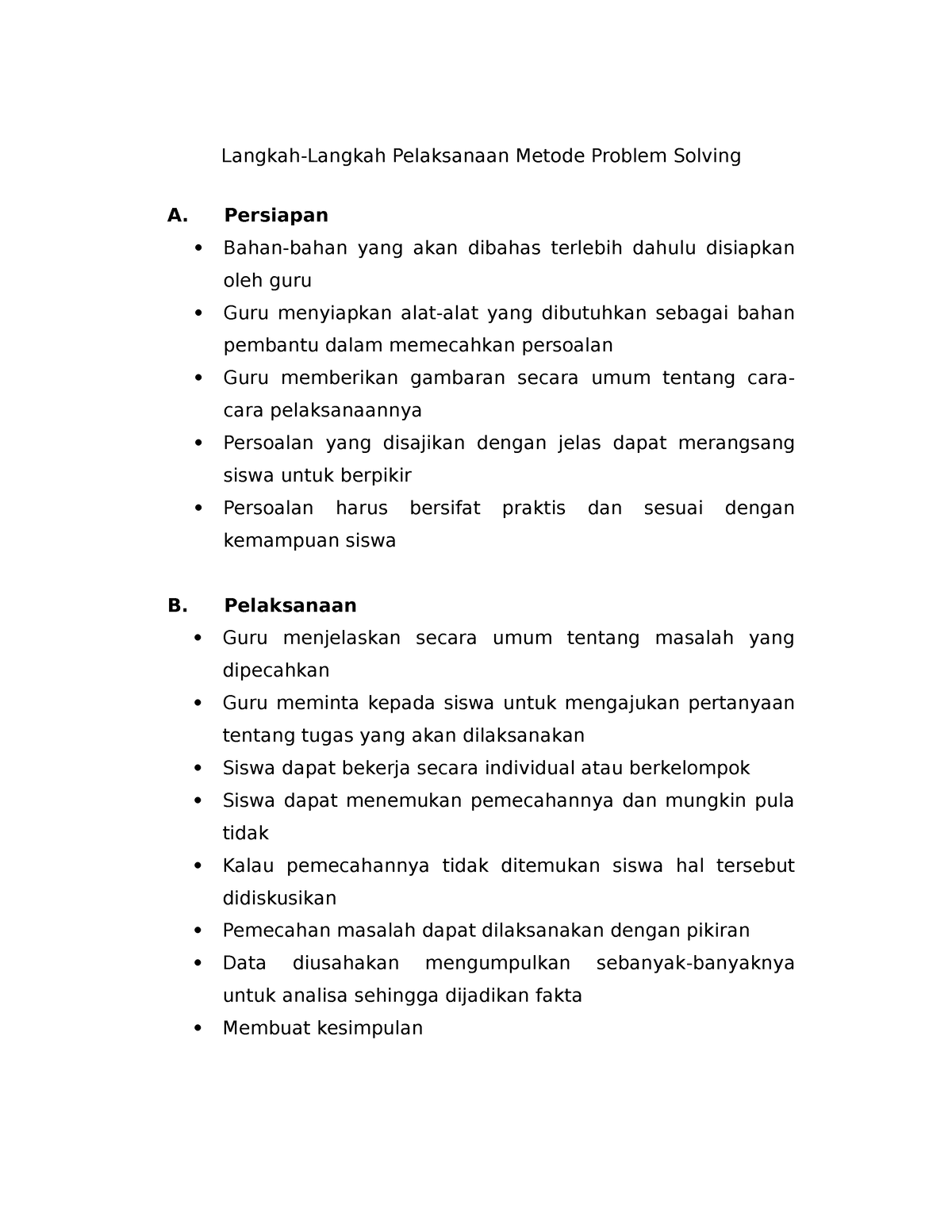 langkah langkah problem solving pdf