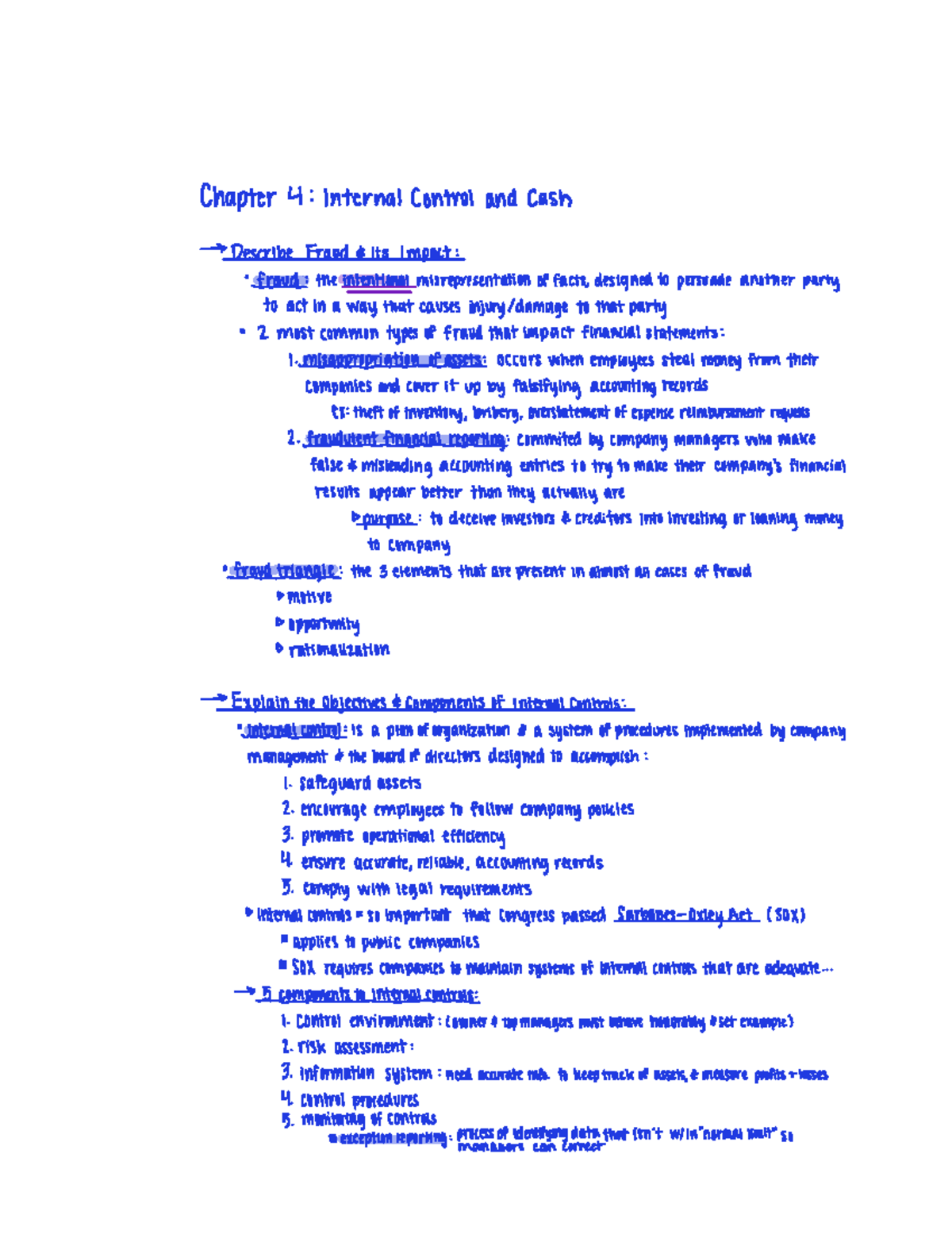 Chapter 4 Internal Control and Cash - BUS 214 - Studocu