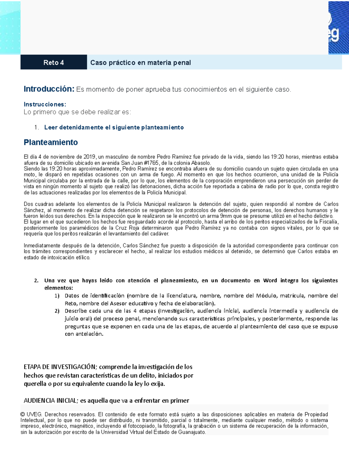 Rabago Alejandra R4 U3 - reto - Reto 4 Caso práctico en materia penal ...