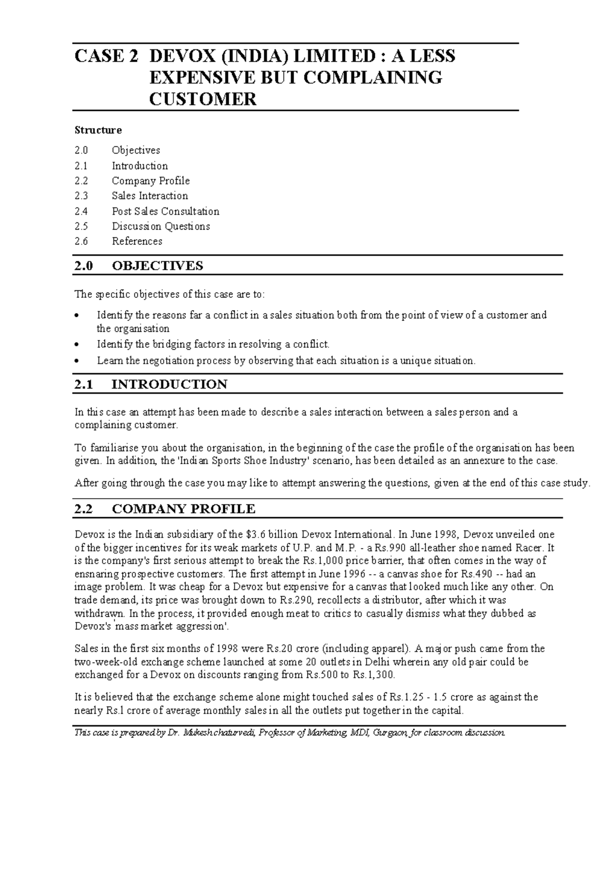 Block-5 MS-62 Unit-5 - CASE 2 DEVOX (INDIA) LIMITED : A LESS EXPENSIVE ...