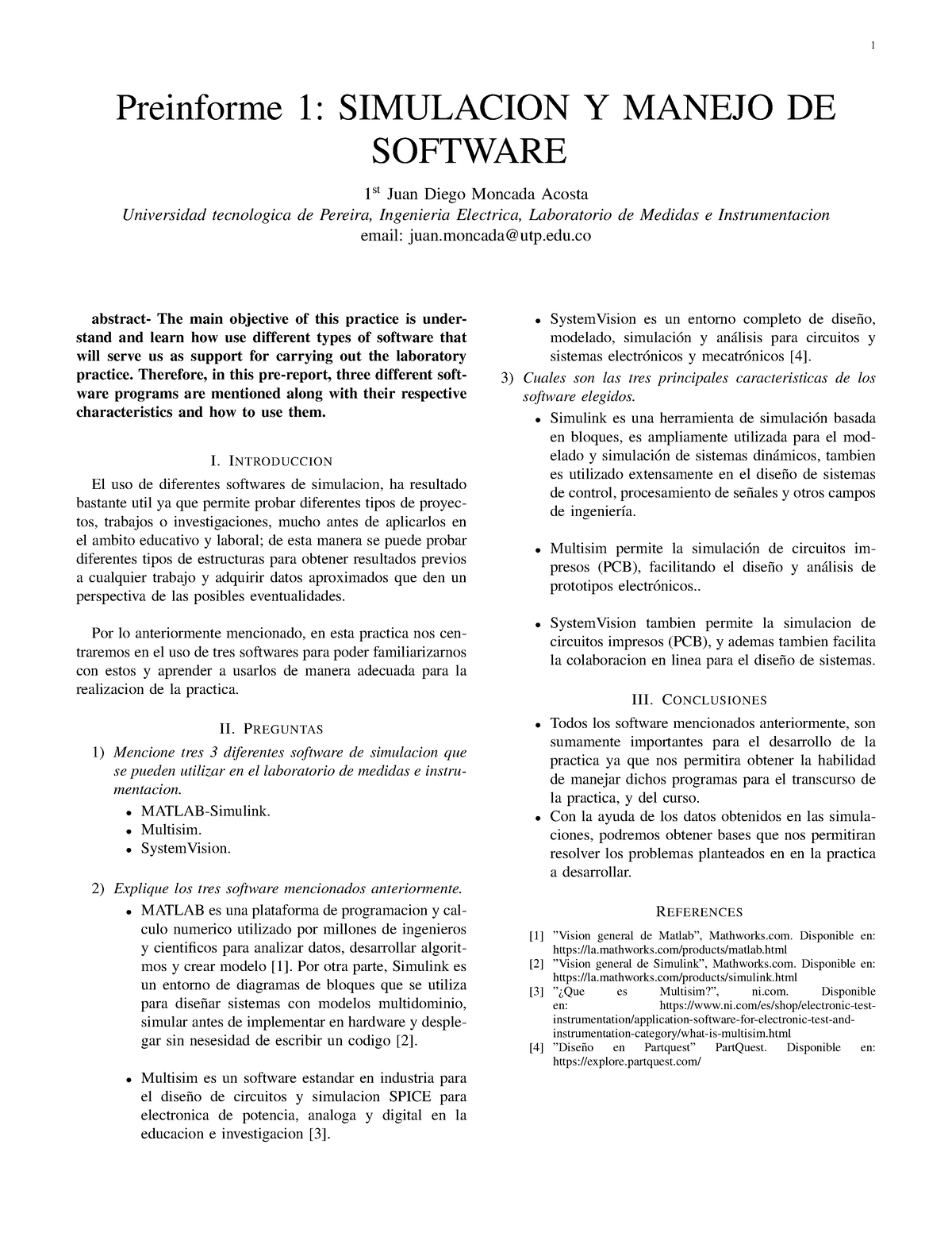 Preinforme Practica 1 Laboratorio De Medidas E Instrumentación - 1 ...