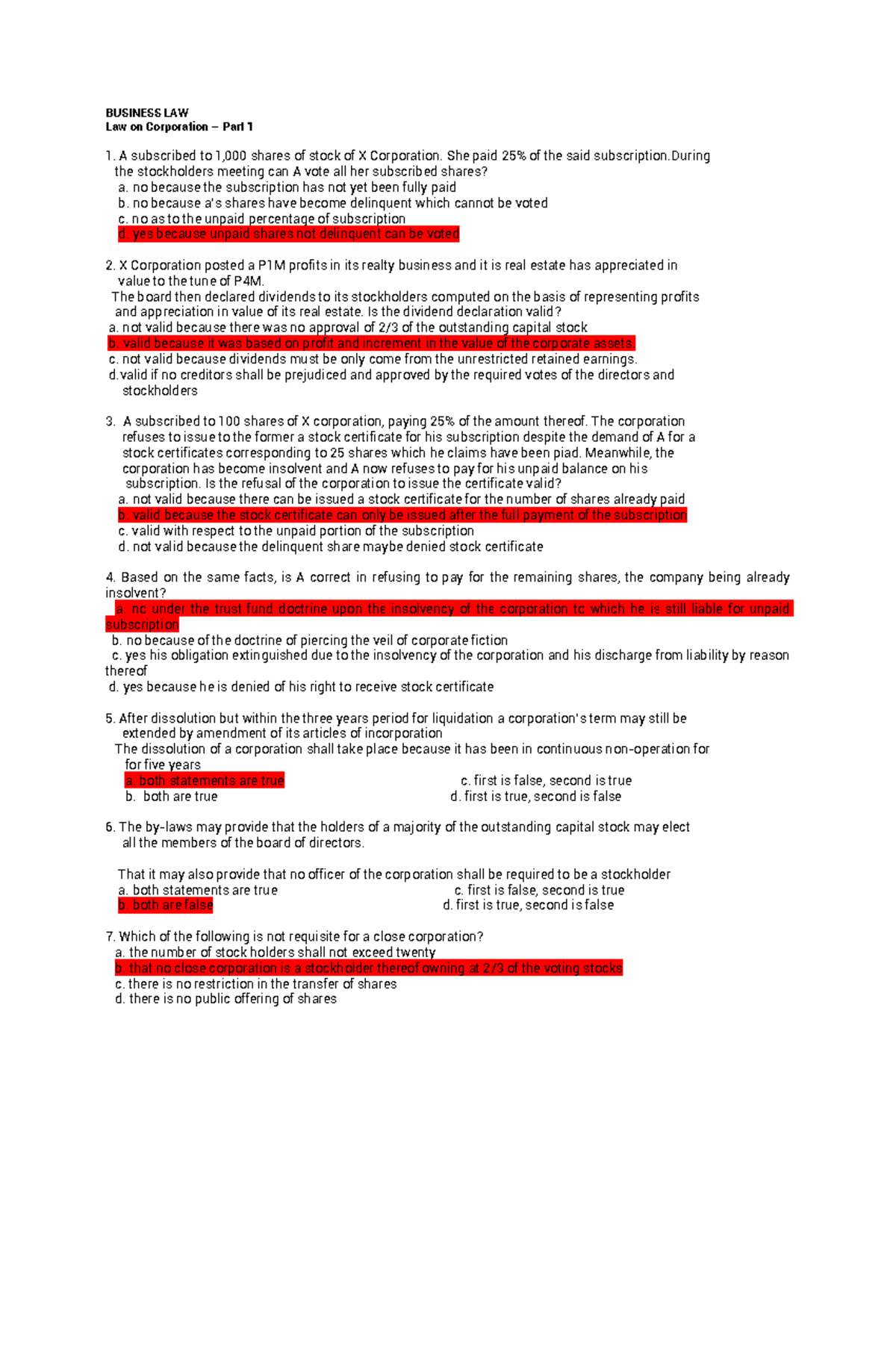 corporation-corporate-law-materials-used-for-review-business-law