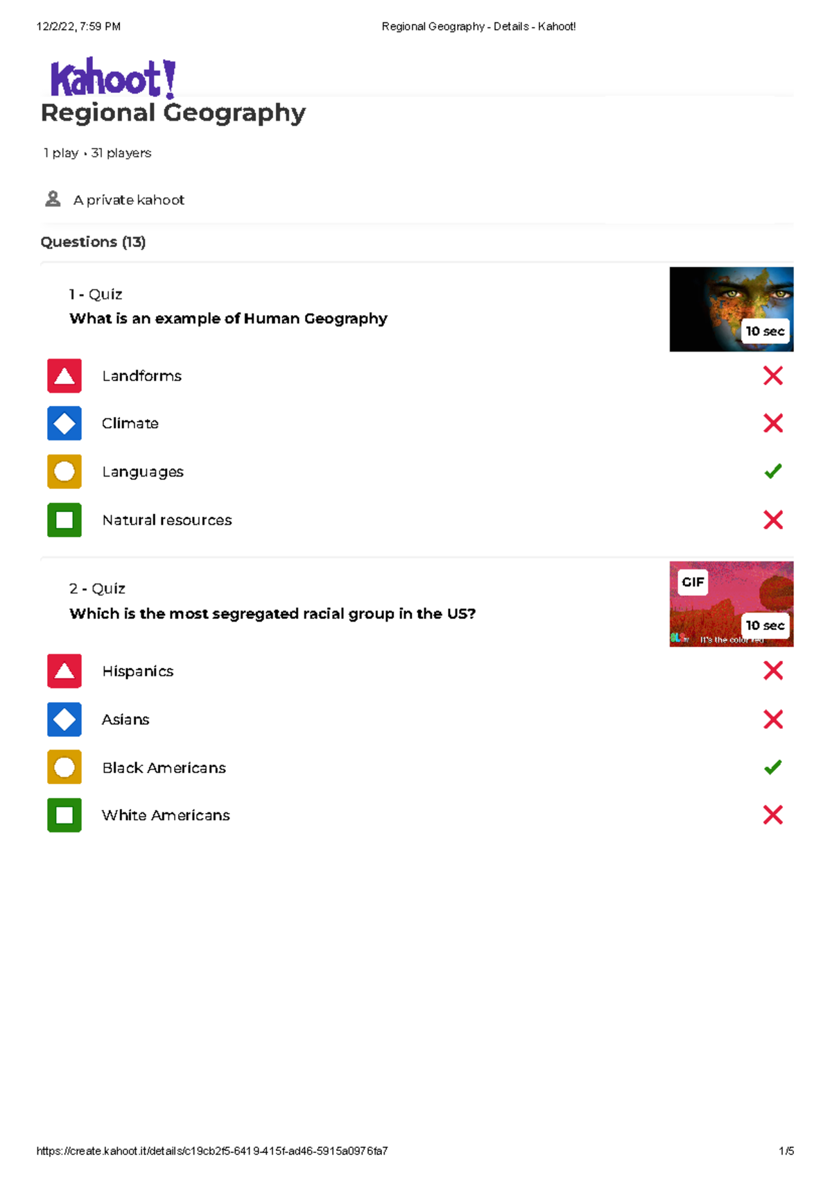 Regional Geography Quiz Regional Geography 1 play • 31 players A