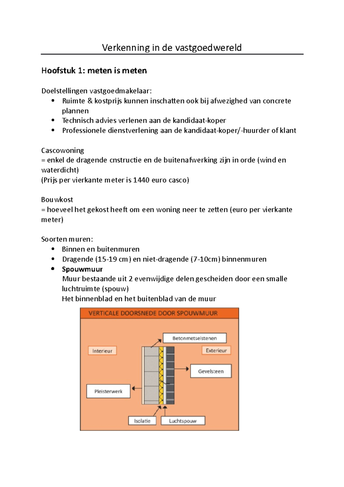 Vastgoed Samenvatting - Verkenning In De Vastgoedwereld Hoofstuk 1 ...