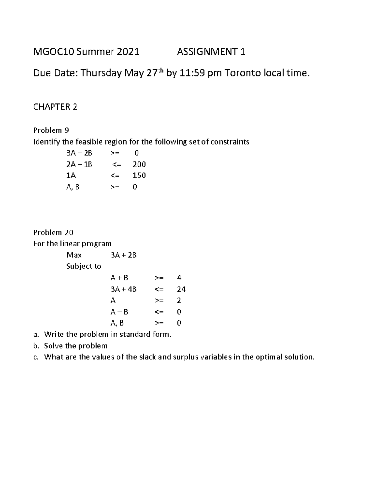 anucde assignments may 2021