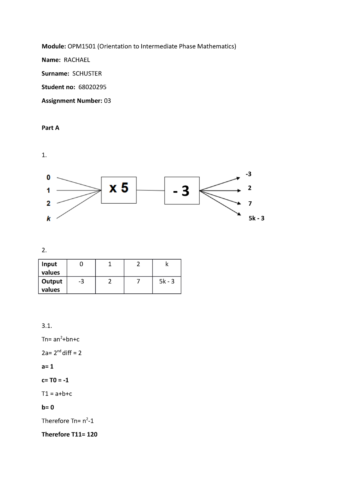 opm1501 assignment 3