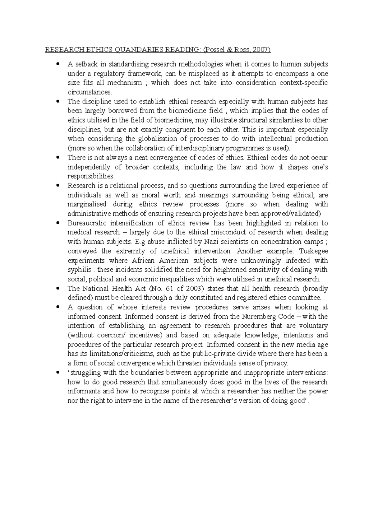 Research Ethics Quandaries Reading((Unsaved309042633888907152