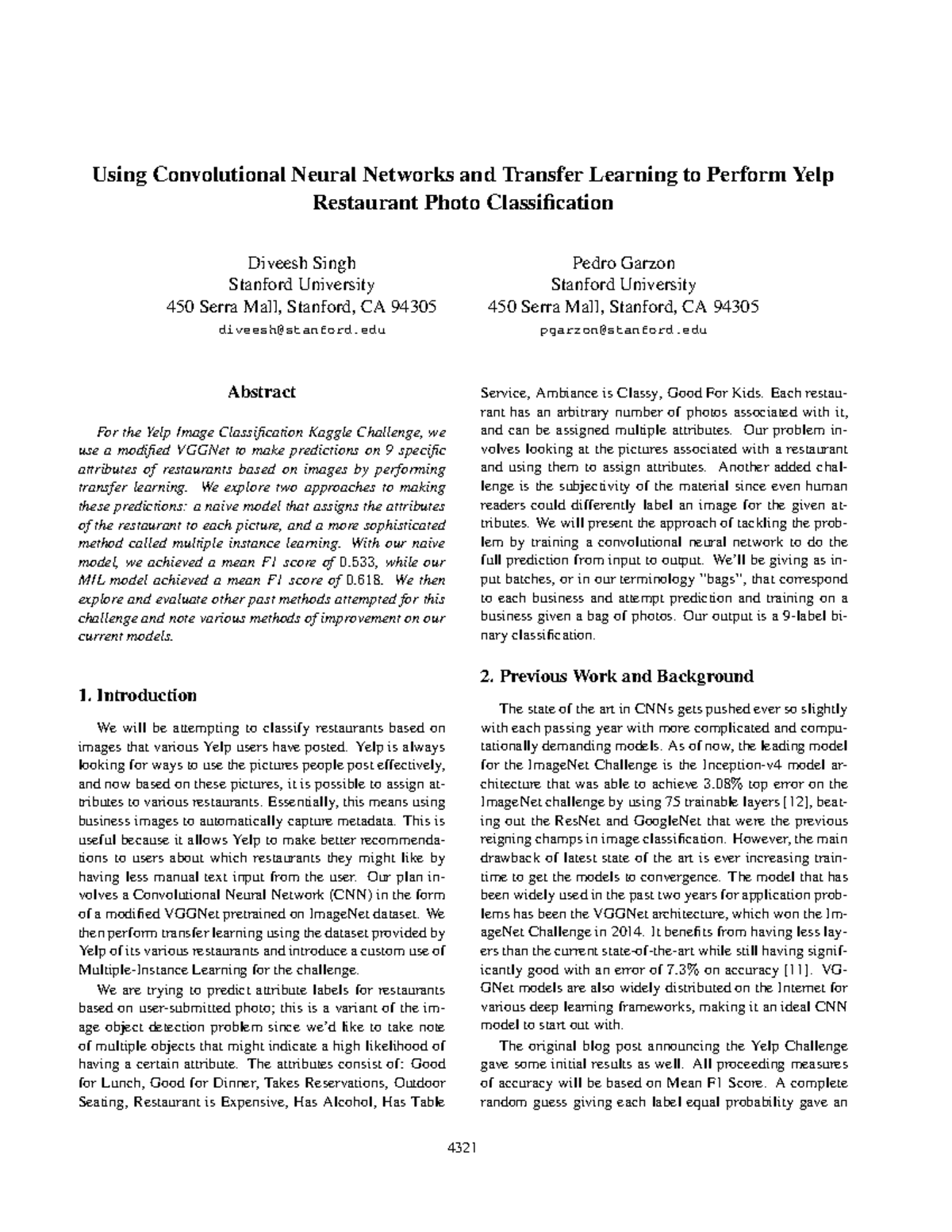 Using convolutional neural networks and transfer learning to perform ...