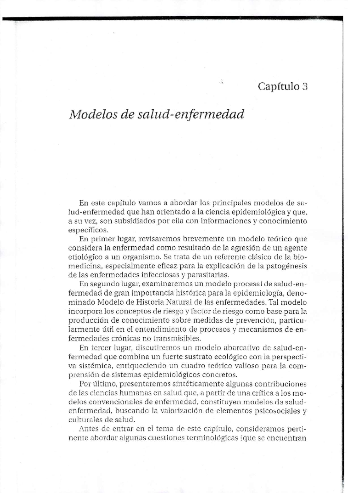 1. Modelos De Salud-enfermedad - Capítulo 3 Modelos De Salud-enfermedad ...