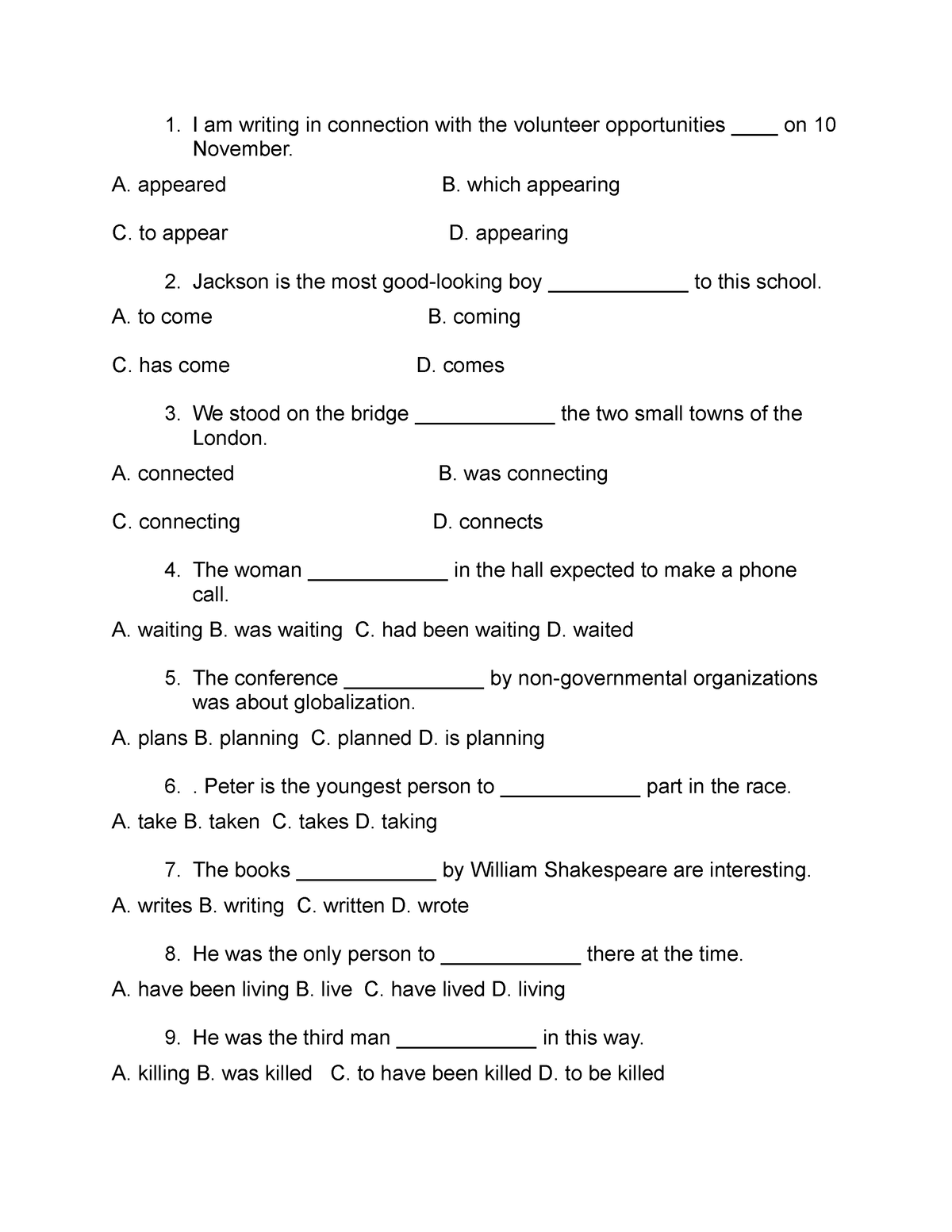 Relative clause - null - I am writing in connection with the volunteer ...