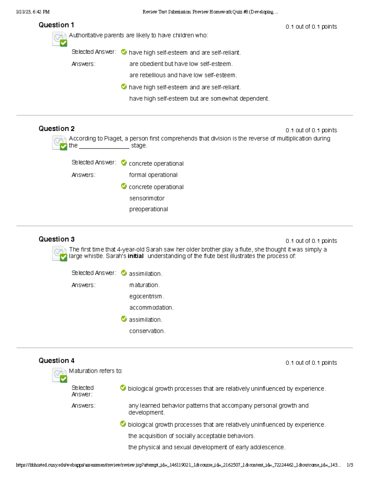 homework quiz