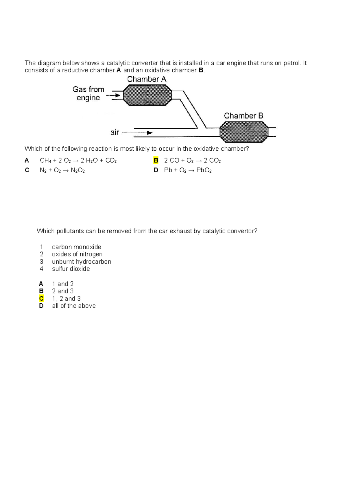 Air chemistry - CH2102 - NTU - Studocu