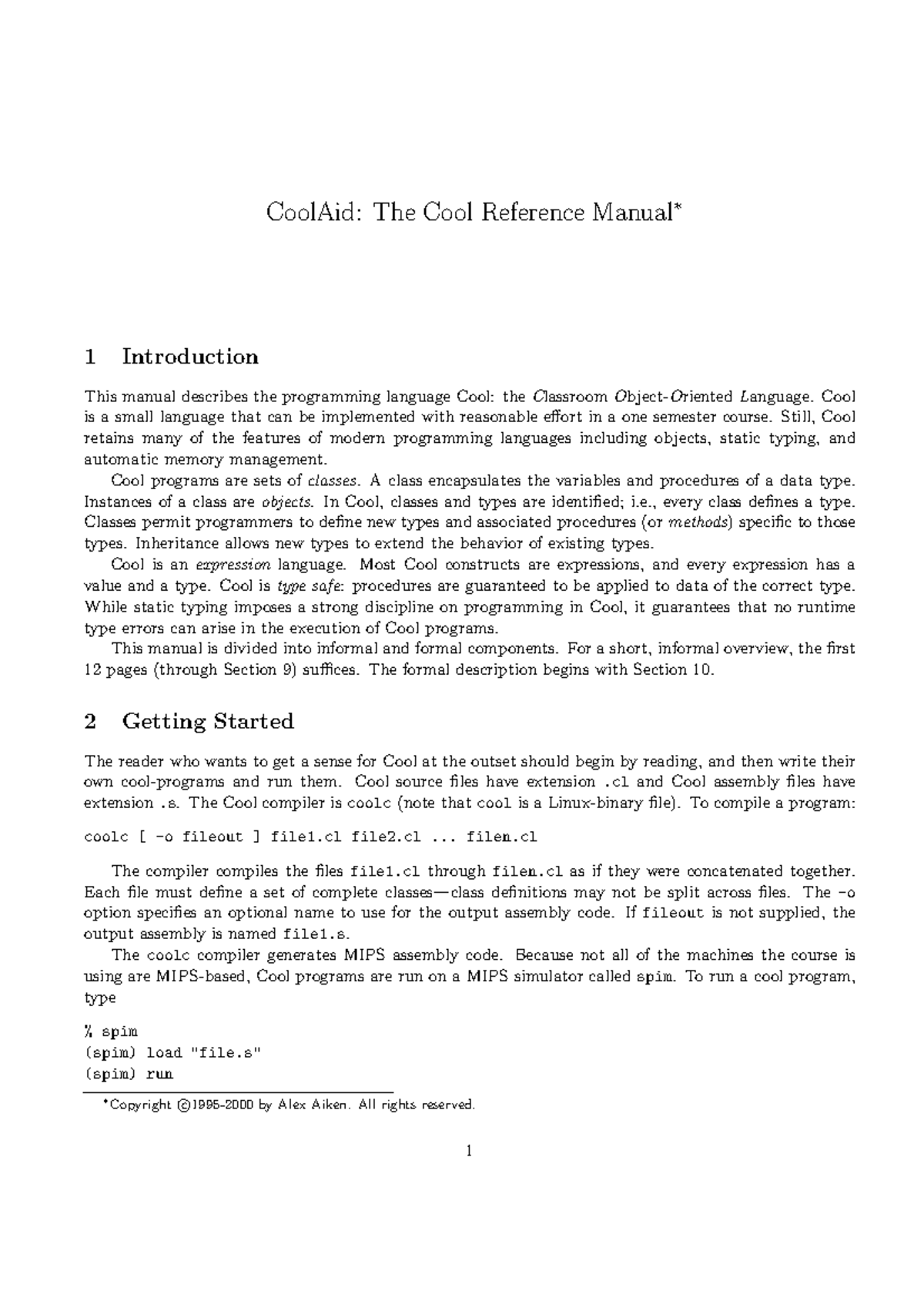 Coolmanual Material de estudio. CoolAid The Cool Reference Manual