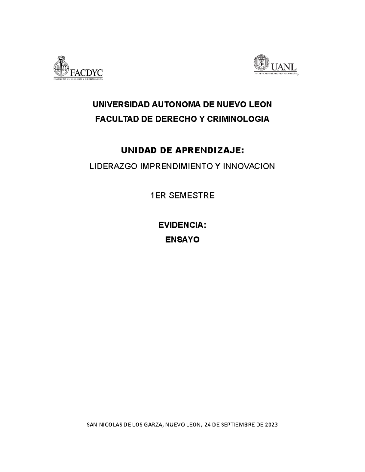 E1 Emprendimiento - Evidencia Etapa 1 - UNIVERSIDAD AUTONOMA DE NUEVO ...