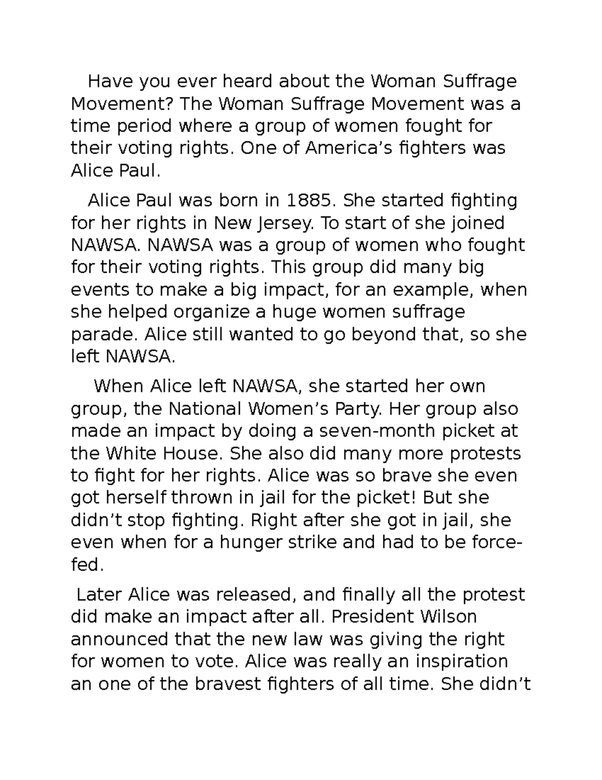 women's suffrage essay introduction