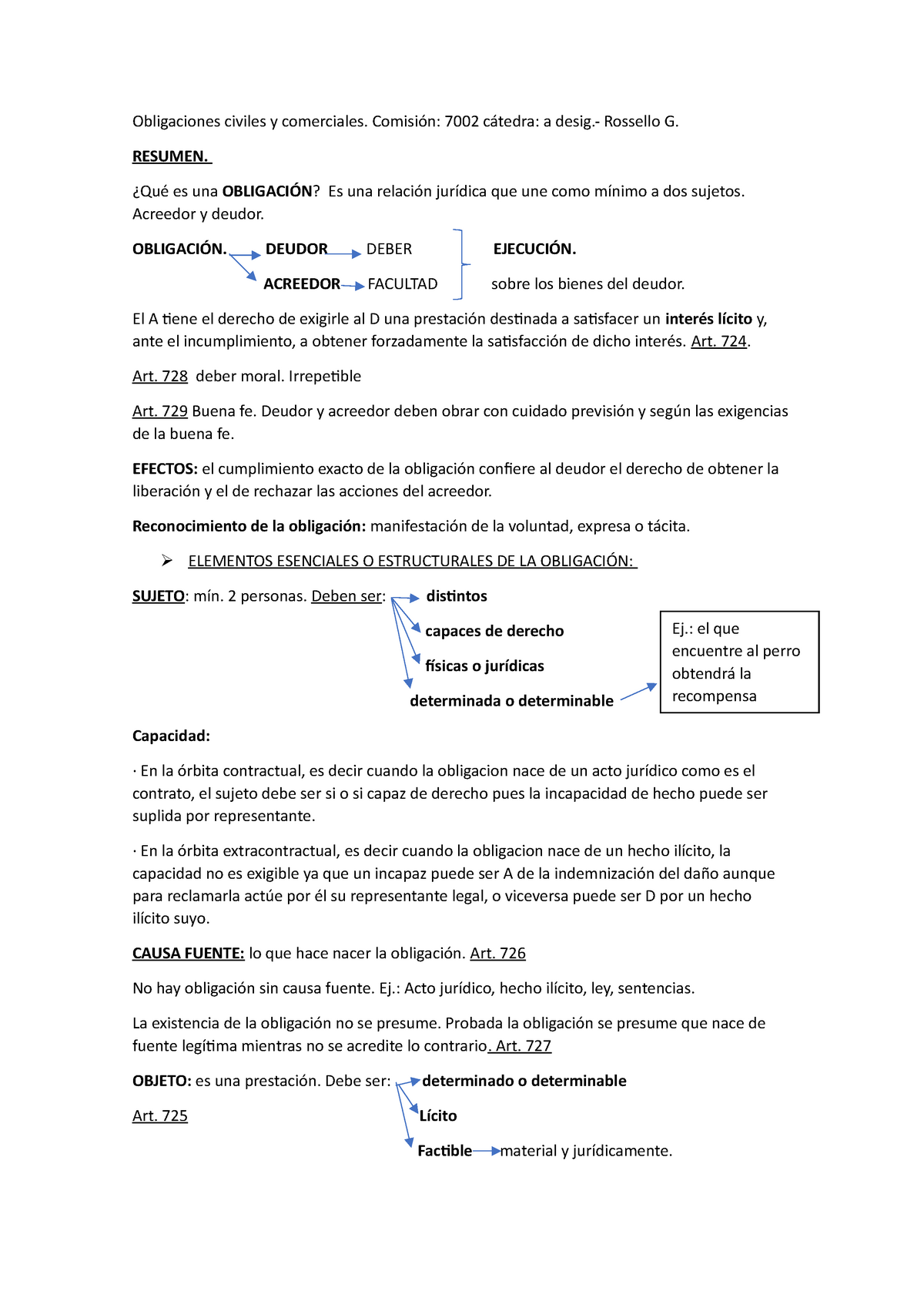 Resumen 1er Parcial De Obligaciones Civiles Y Comerciales. Cátedra ...